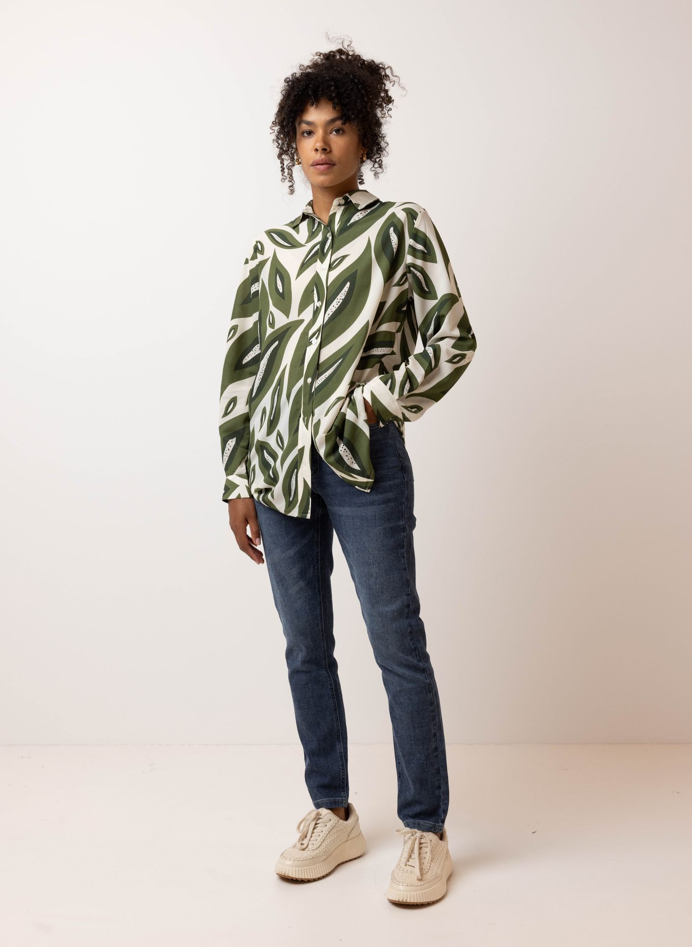 Norah Lange groene blouse green multicolor 213872-520