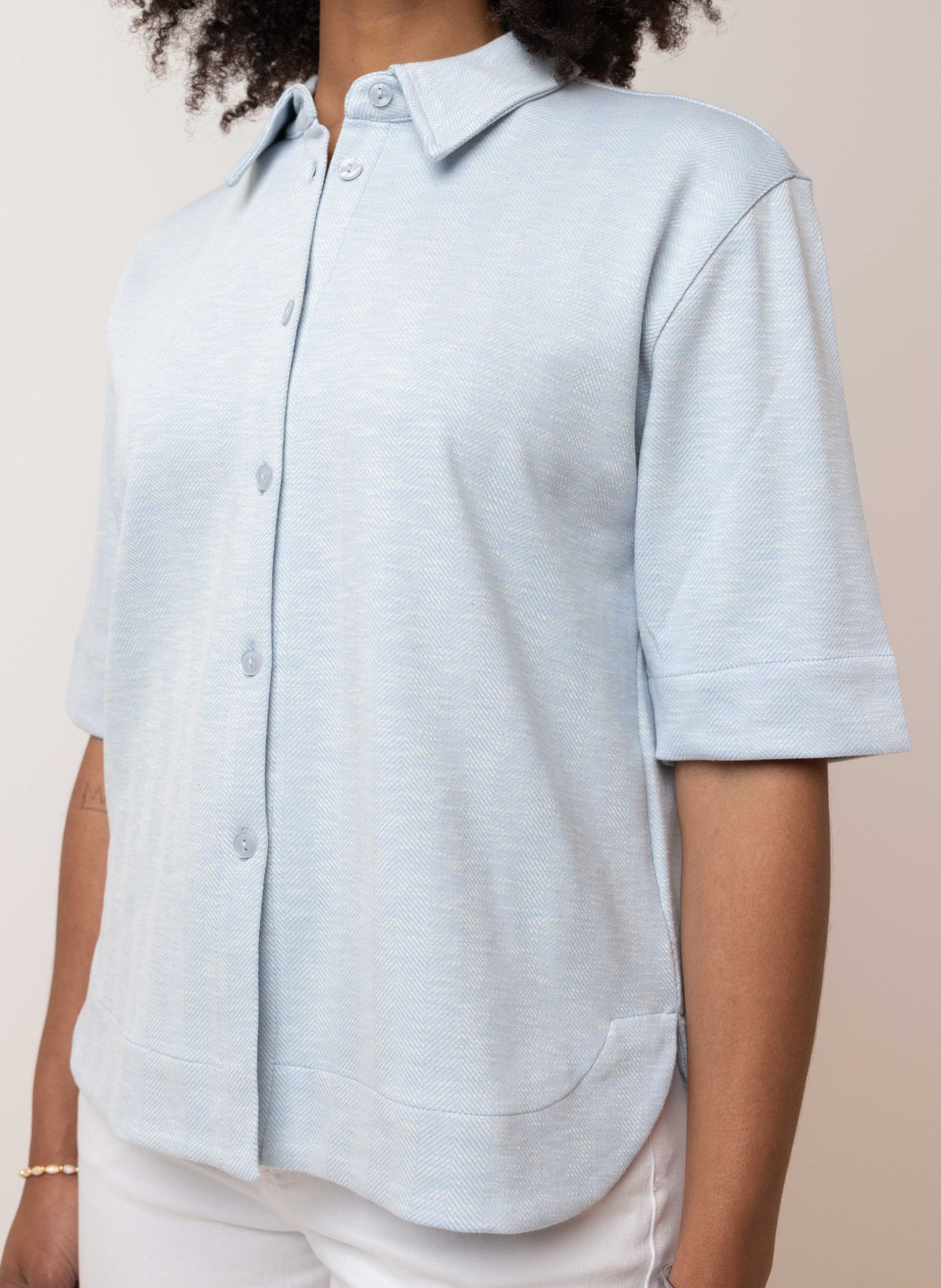 Norah Lichtblauwe blouse light blue 214630-401