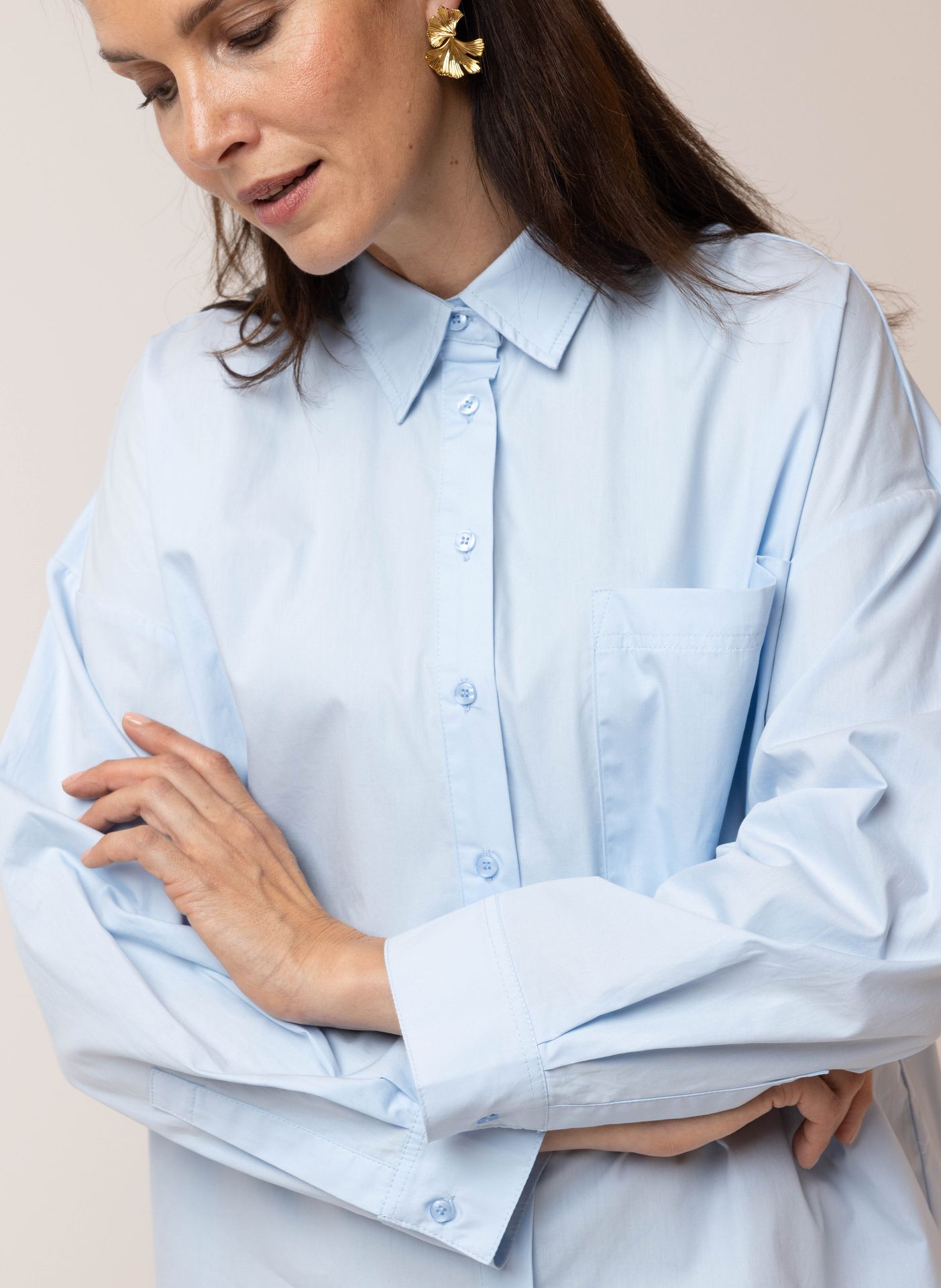 Norah Lichtblauwe blouse light blue 215844-401