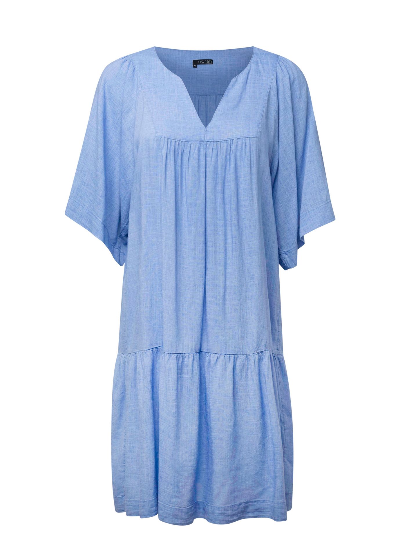 Norah Lichtblauwe midi jurk light blue 213719-401