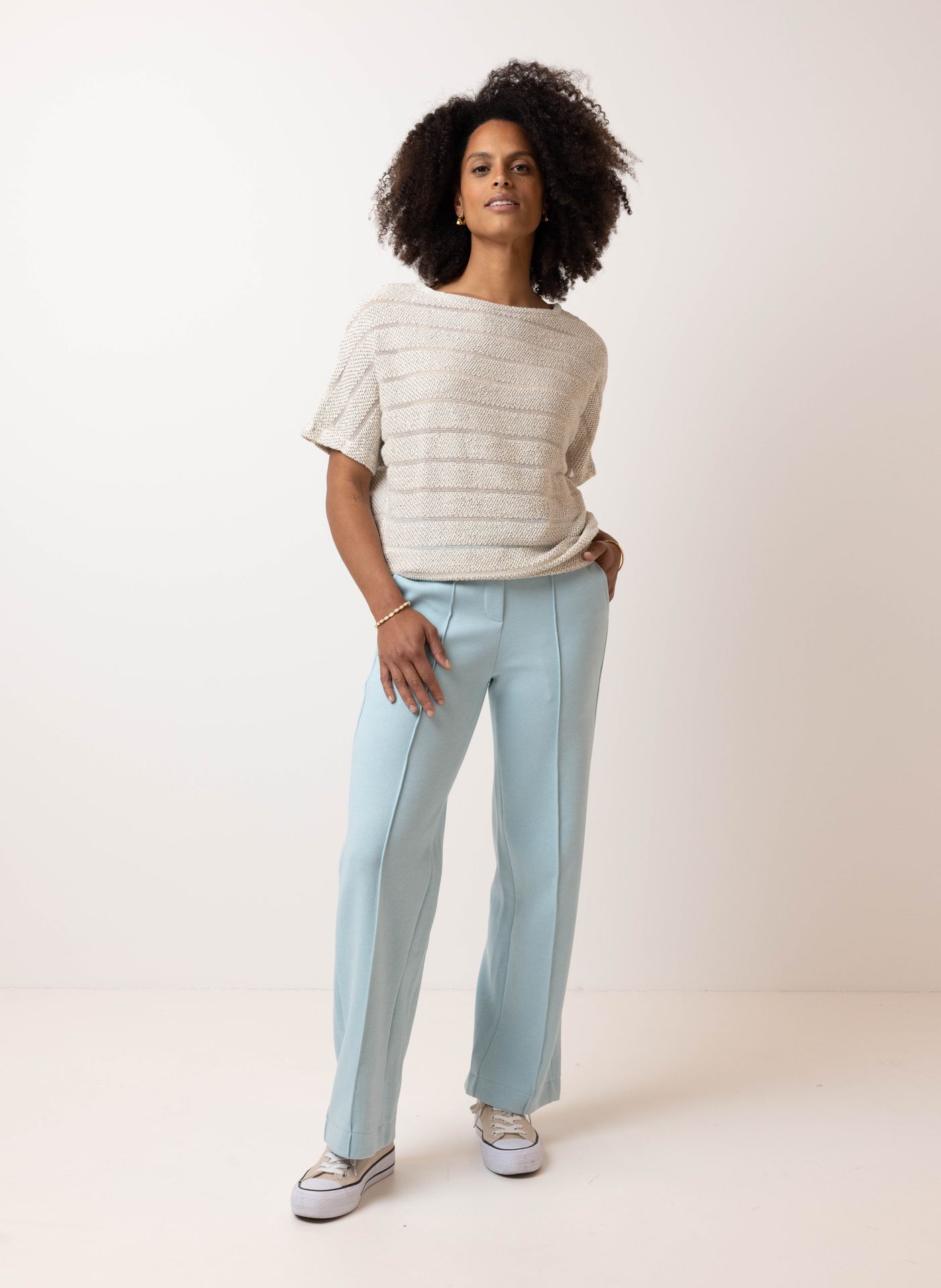 Norah Lichtblauwe pantalon light blue 214442-401