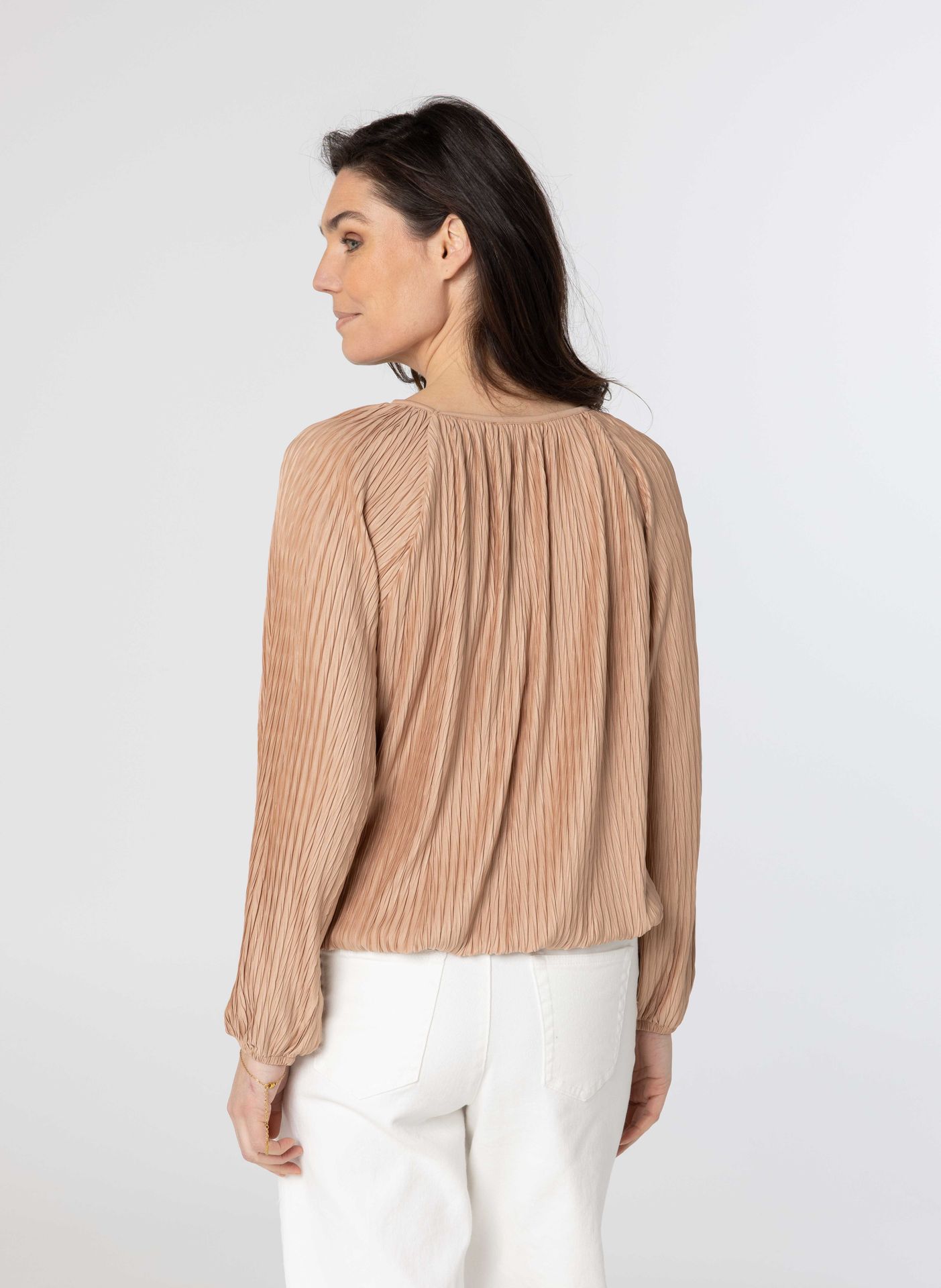 Norah Lichtbruine blouse light brown 214259-201