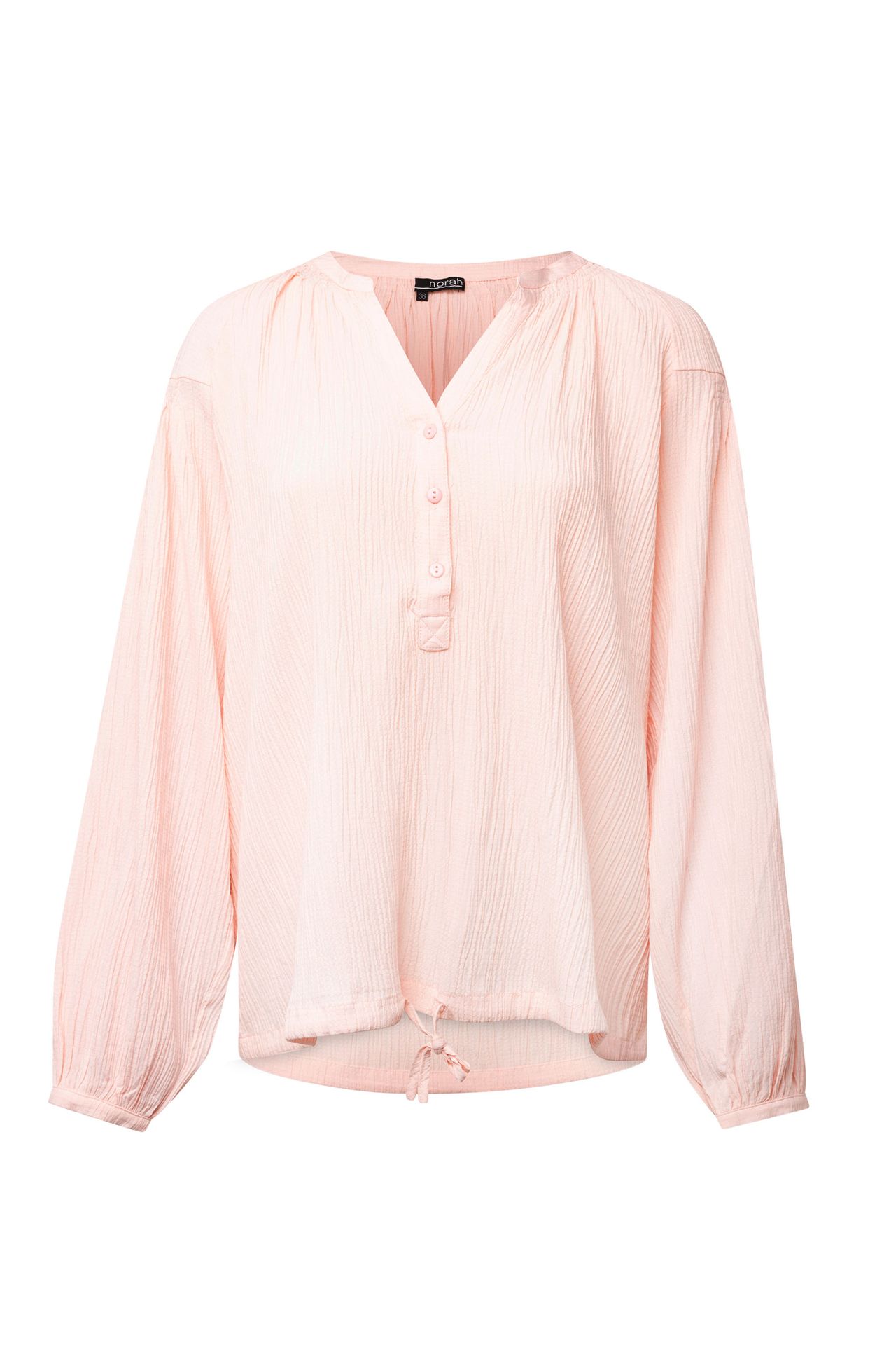 Norah Lichtroze blouse met pofmouw rose 213973-907