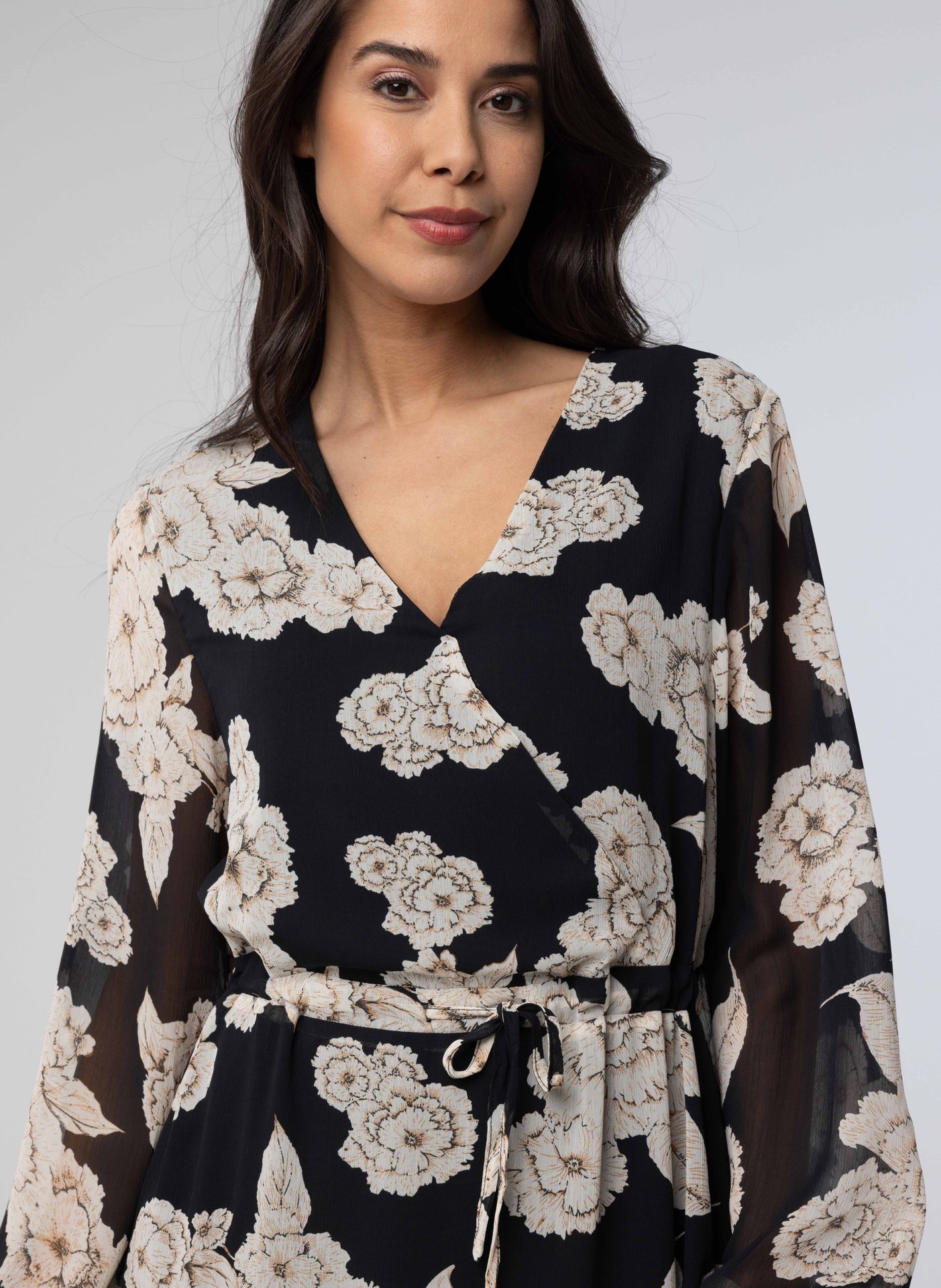 Norah Maxi jurk met bloemenprint black multicolor 214237-020