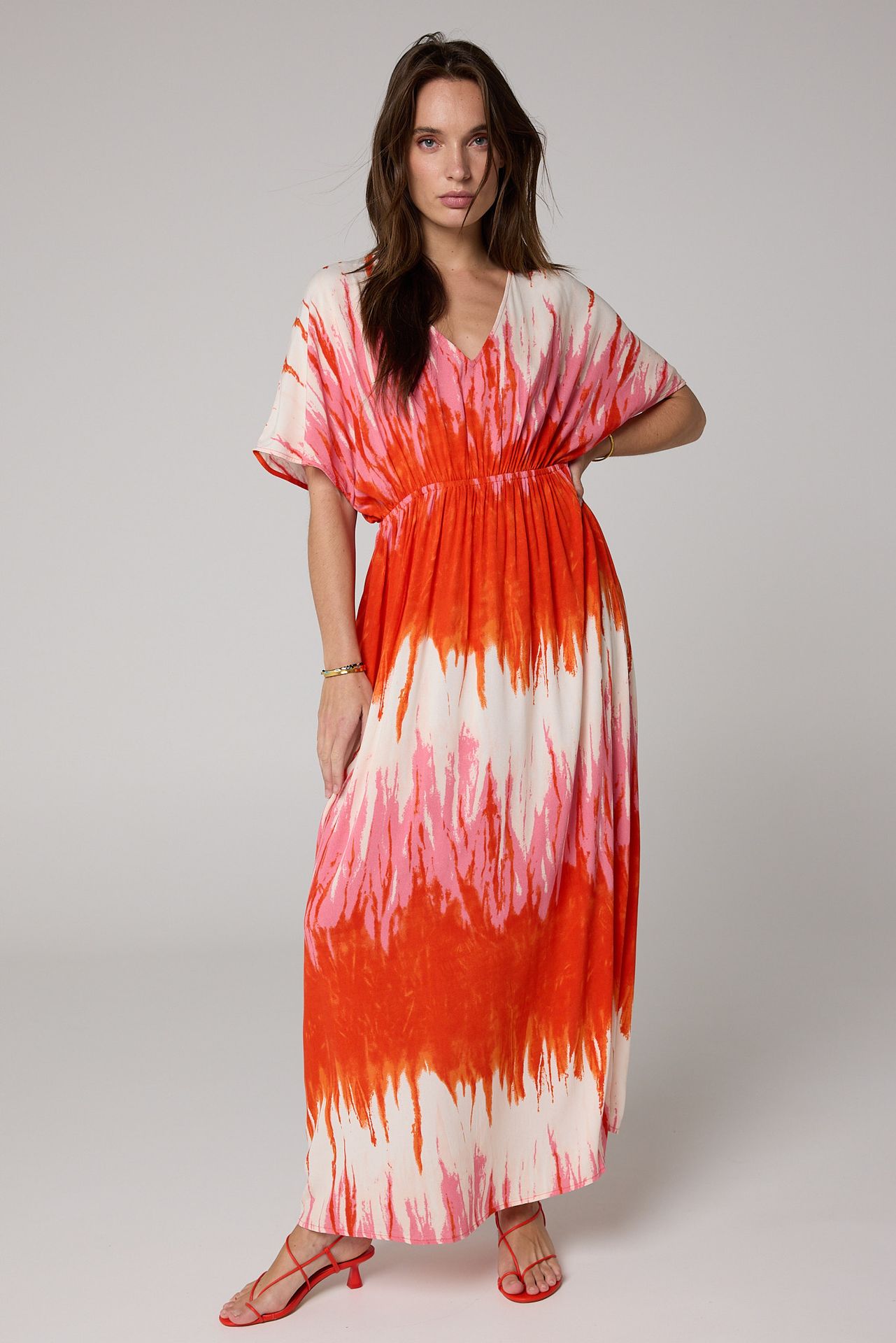 Norah Maxi jurk oranje multicolor 214260-002