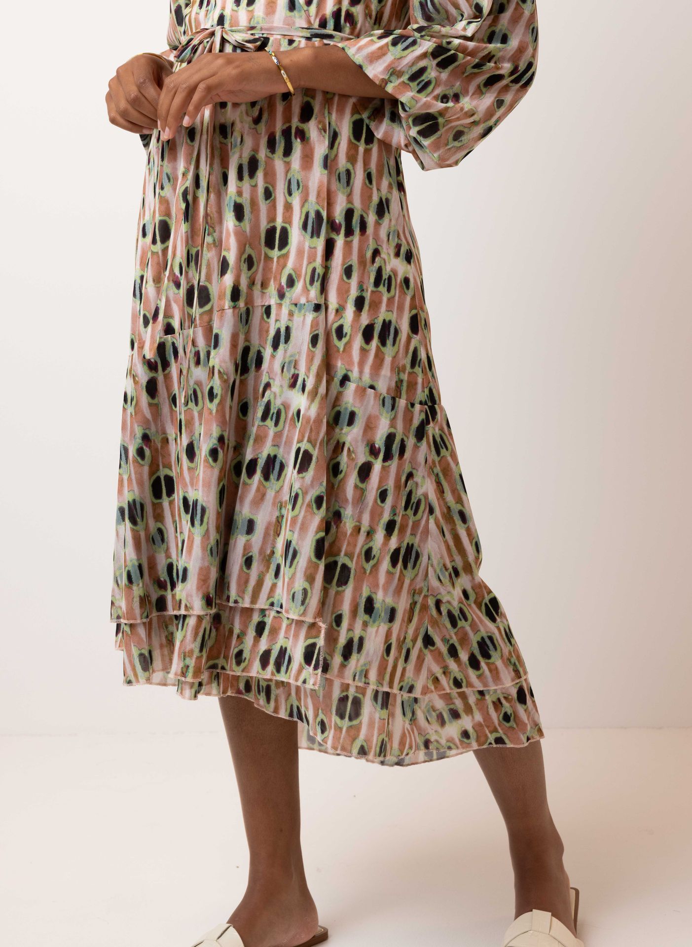 Norah Maxi overslag jurk multicolor 214423-002