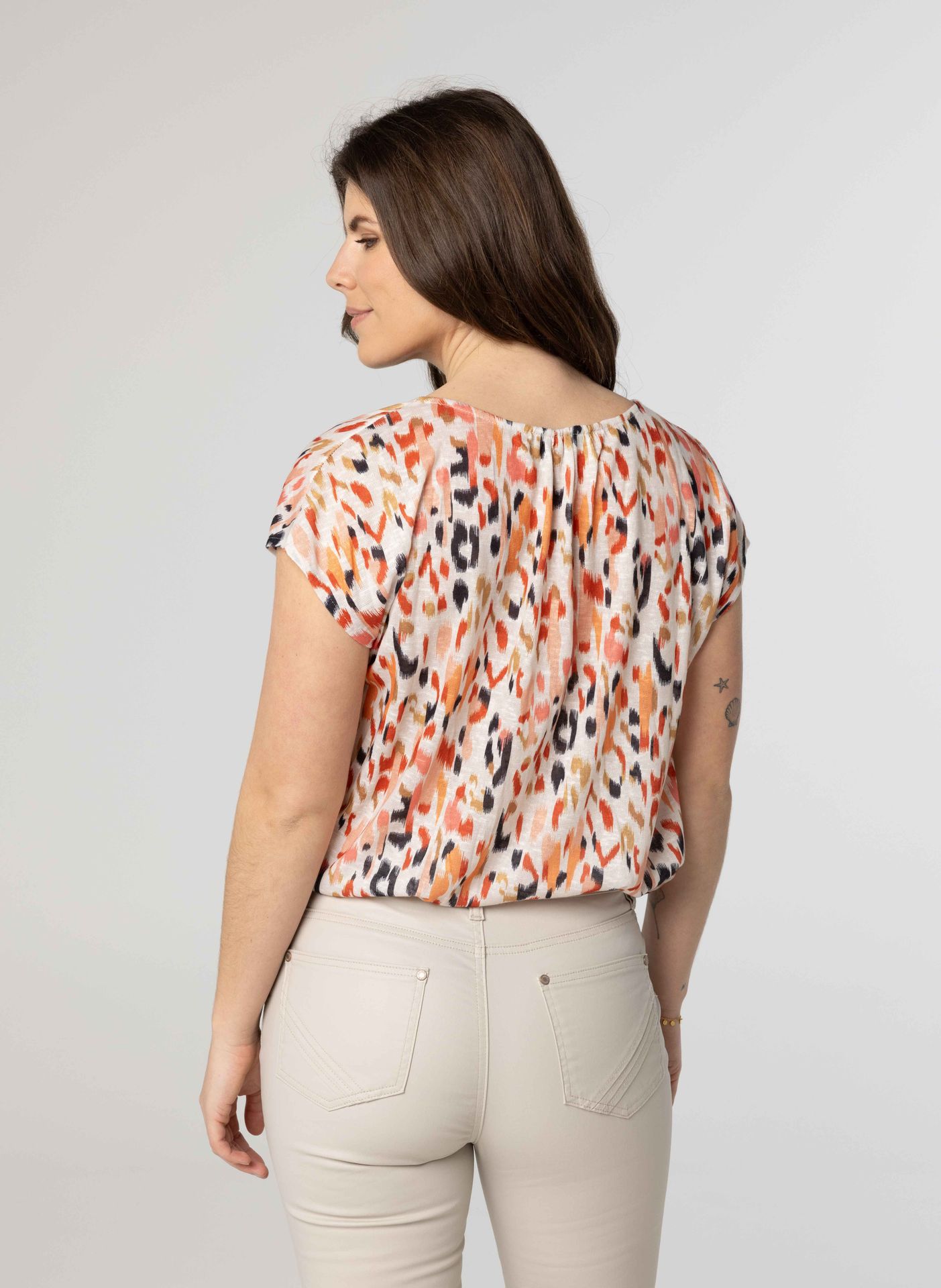 Norah Meerkleurig fijngebreid shirt multicolor 213687-002