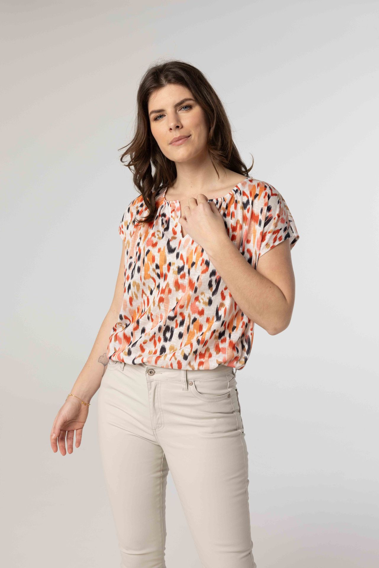 Norah Meerkleurig fijngebreid shirt multicolor 213687-002