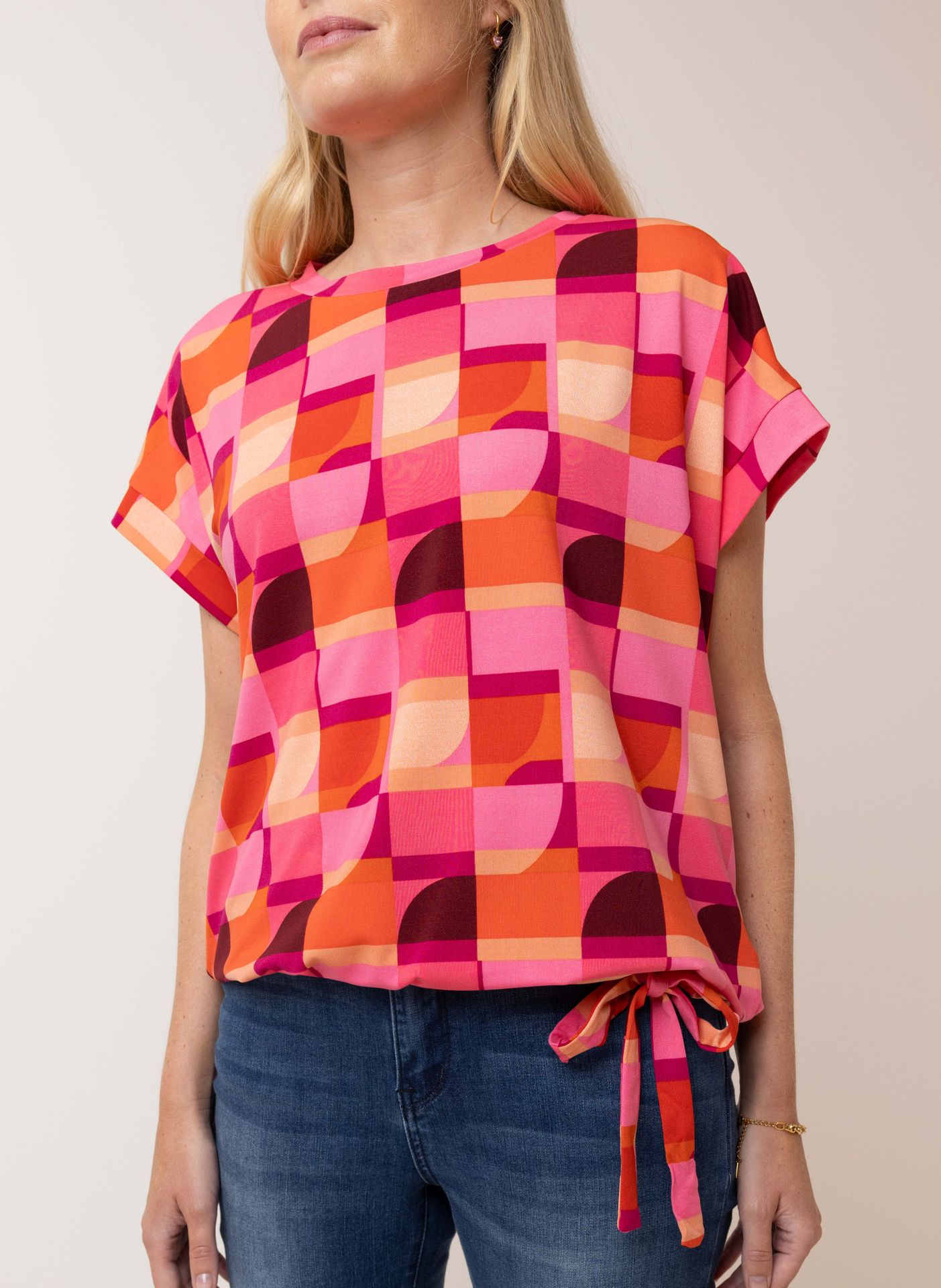 Norah Meerkleurig shirt pink/red 215065-936