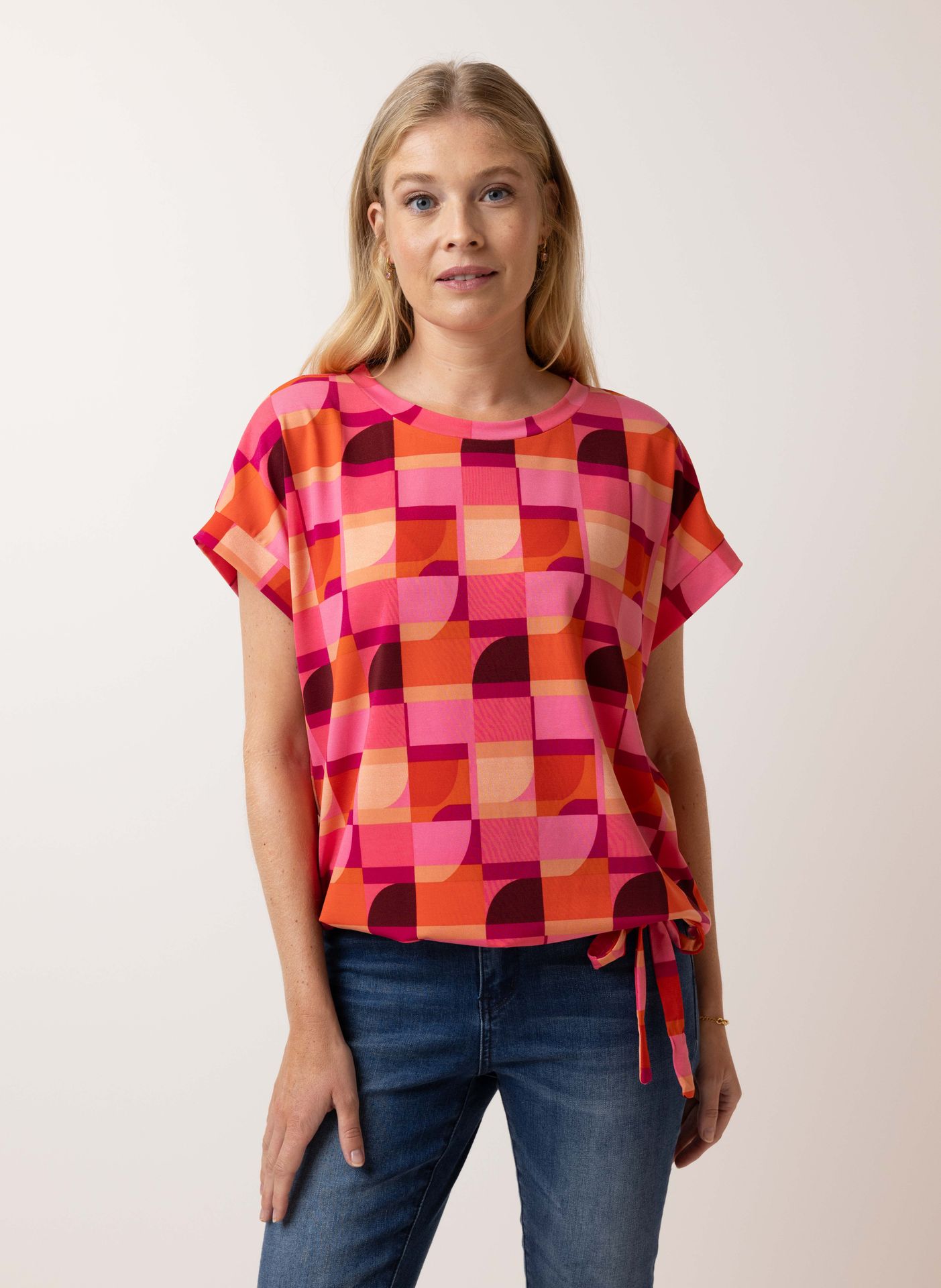 Norah Meerkleurig shirt pink/red 215065-936