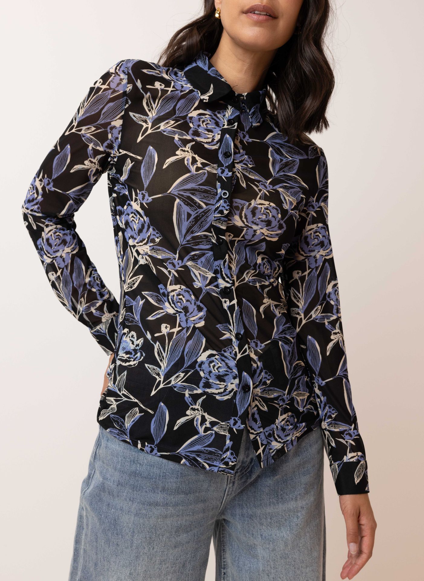 Norah Meerkleurige blouse blue multicolor 214178-420