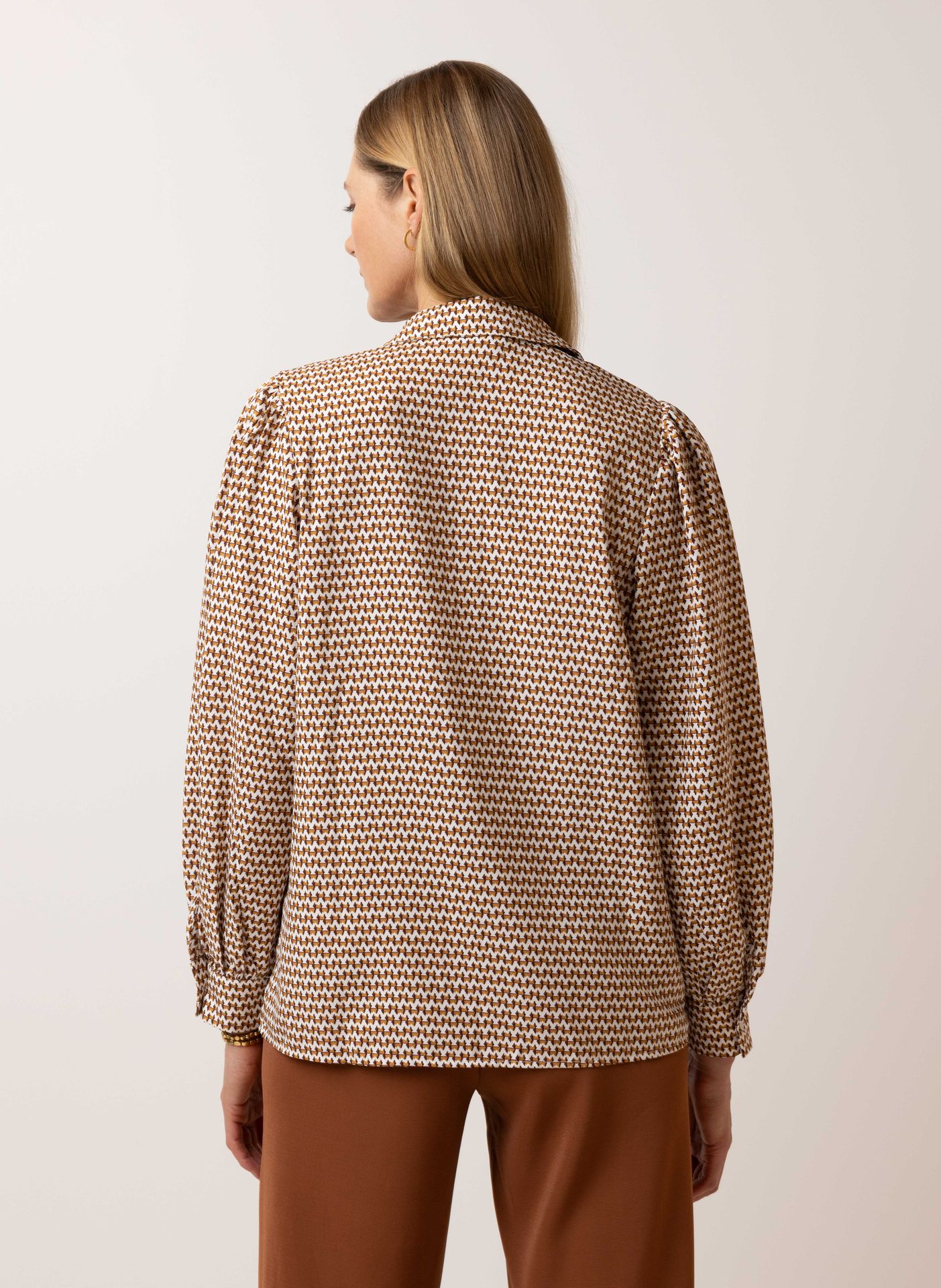 Norah Meerkleurige blouse Brown/Ecru 215685-241