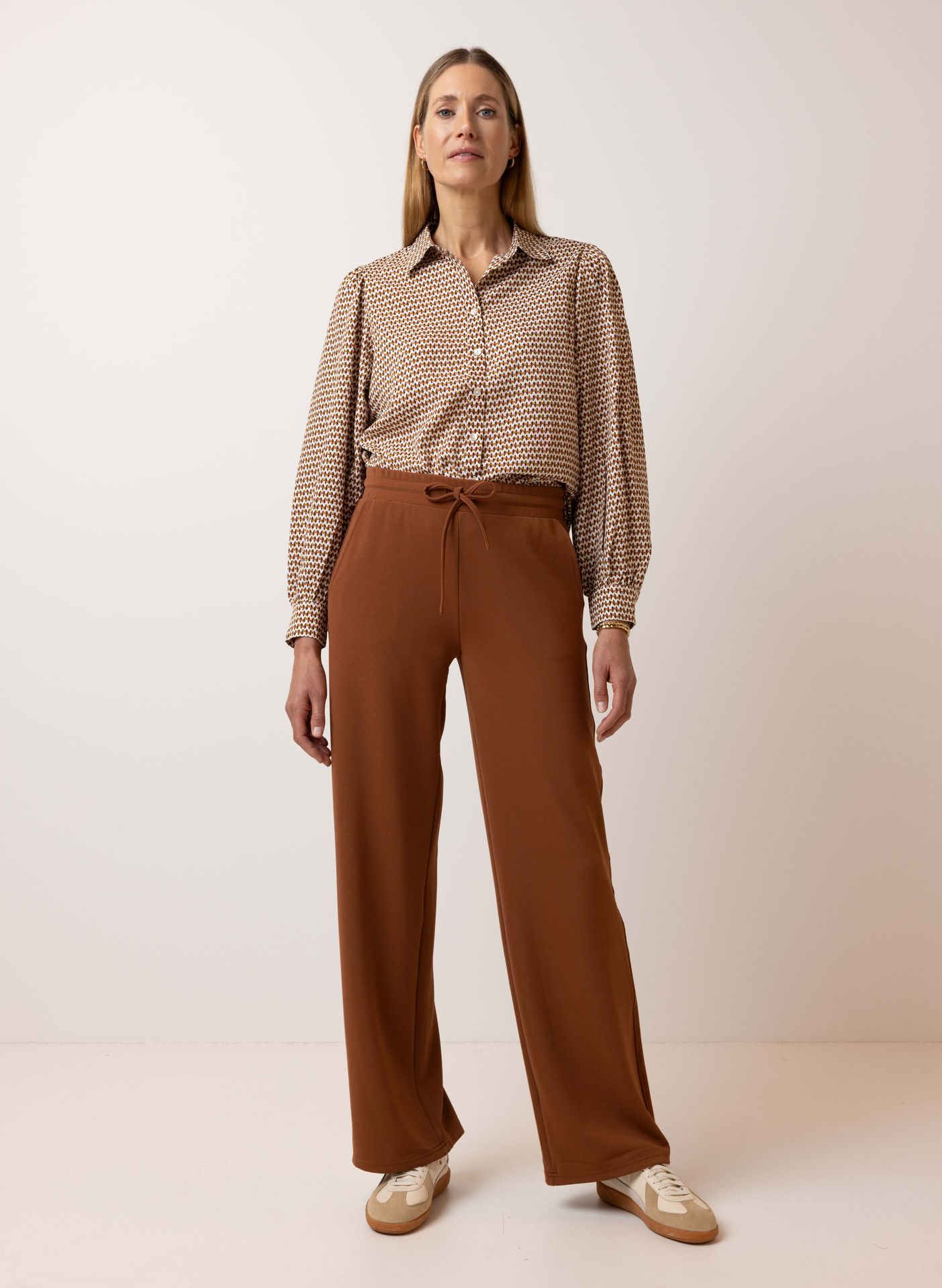 Norah Meerkleurige blouse Brown/Ecru 215685-241