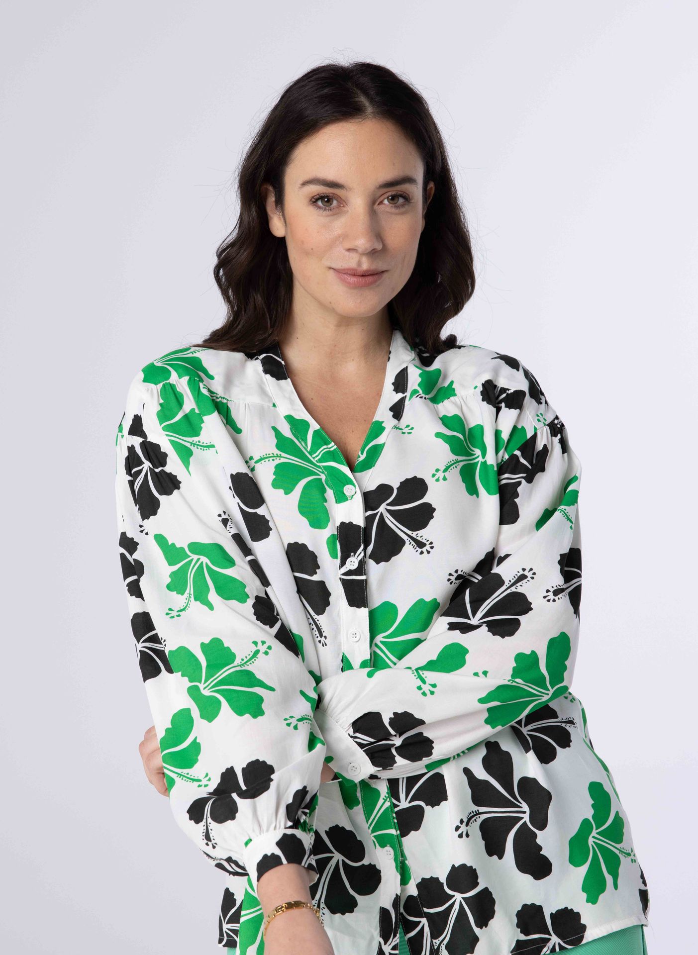 Norah Meerkleurige blouse green multicolor 213509-520
