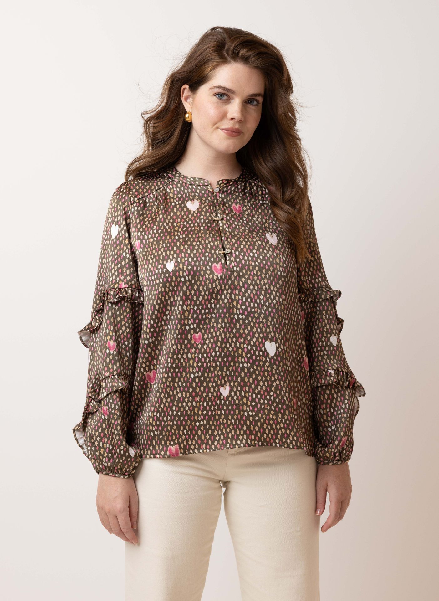 Norah Meerkleurige blouse green multicolor 214353-520