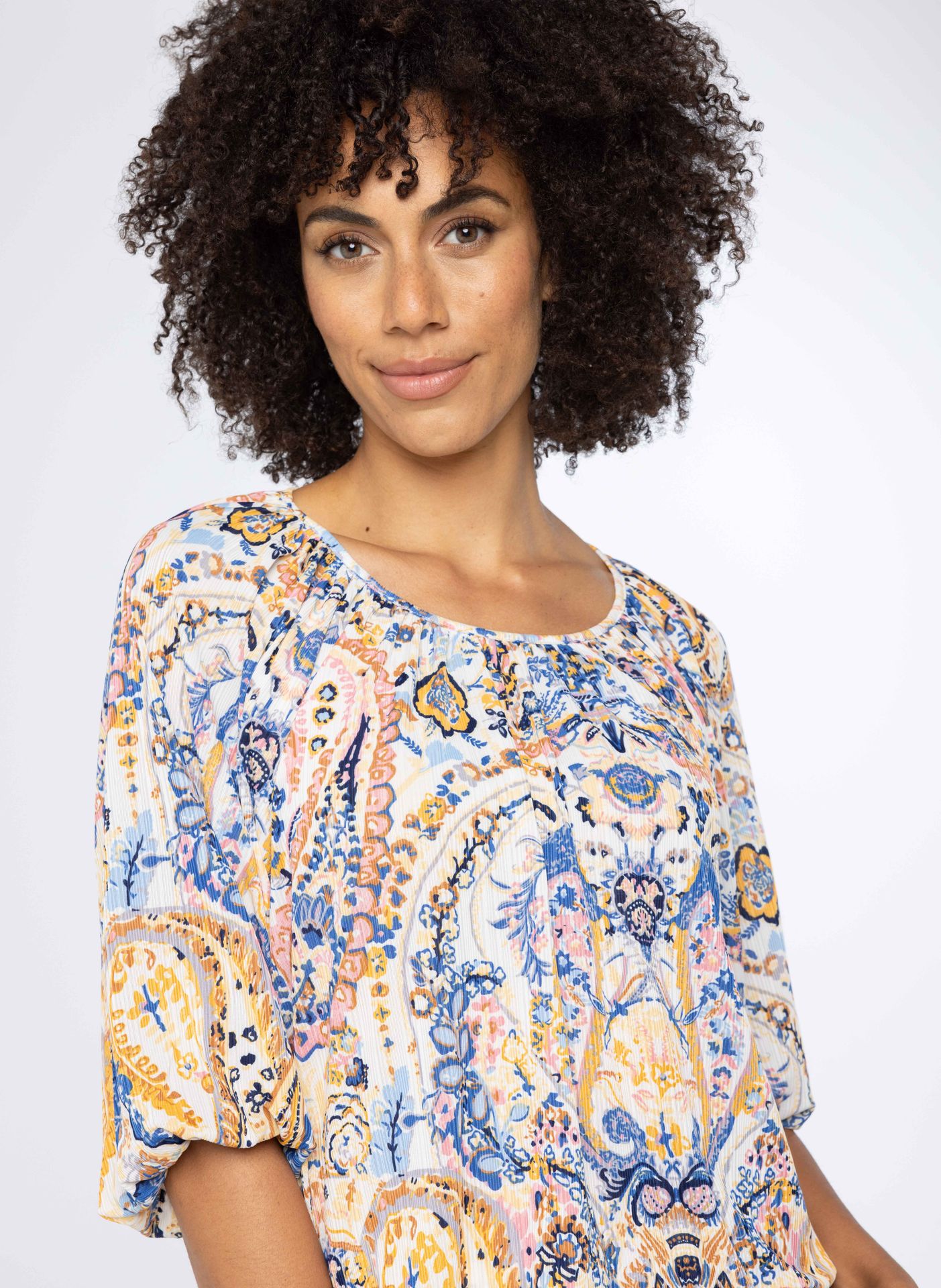 Norah Meerkleurige blouse met bloemenprint multicolor 214061-002