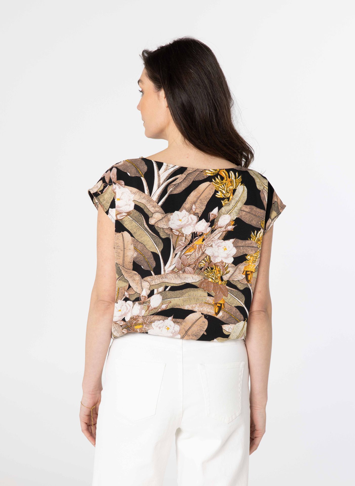 Norah Meerkleurige blouse met kapmouwen multicolor 213769-002