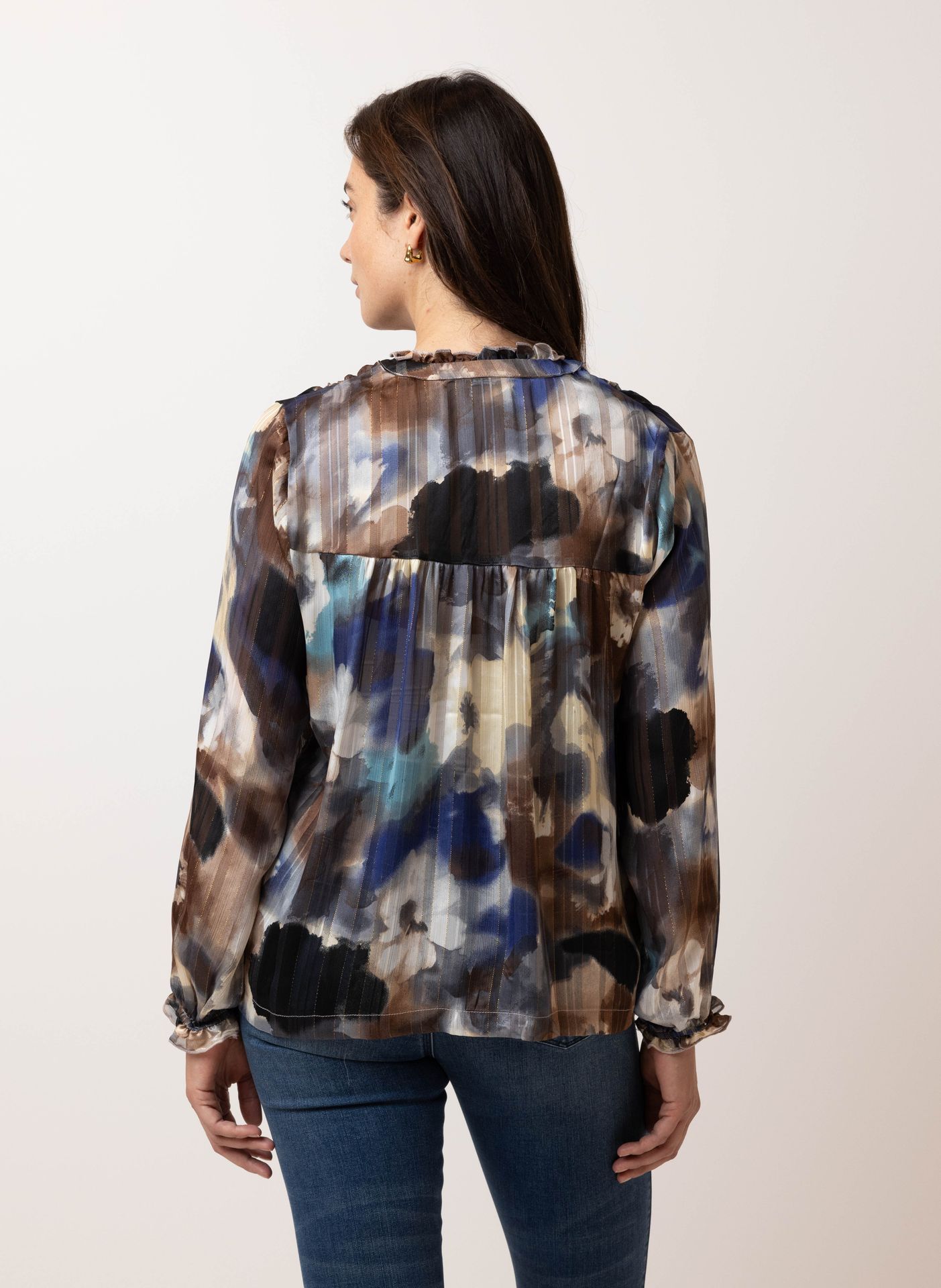 Norah Meerkleurige blouse navy multicolor 214993-493