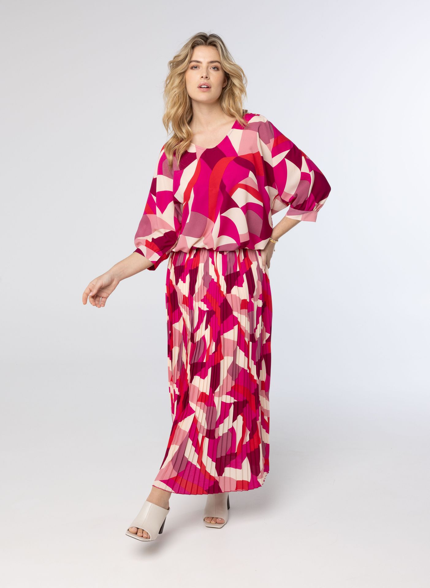 Norah Meerkleurige blouse pink multicolor 213536-920