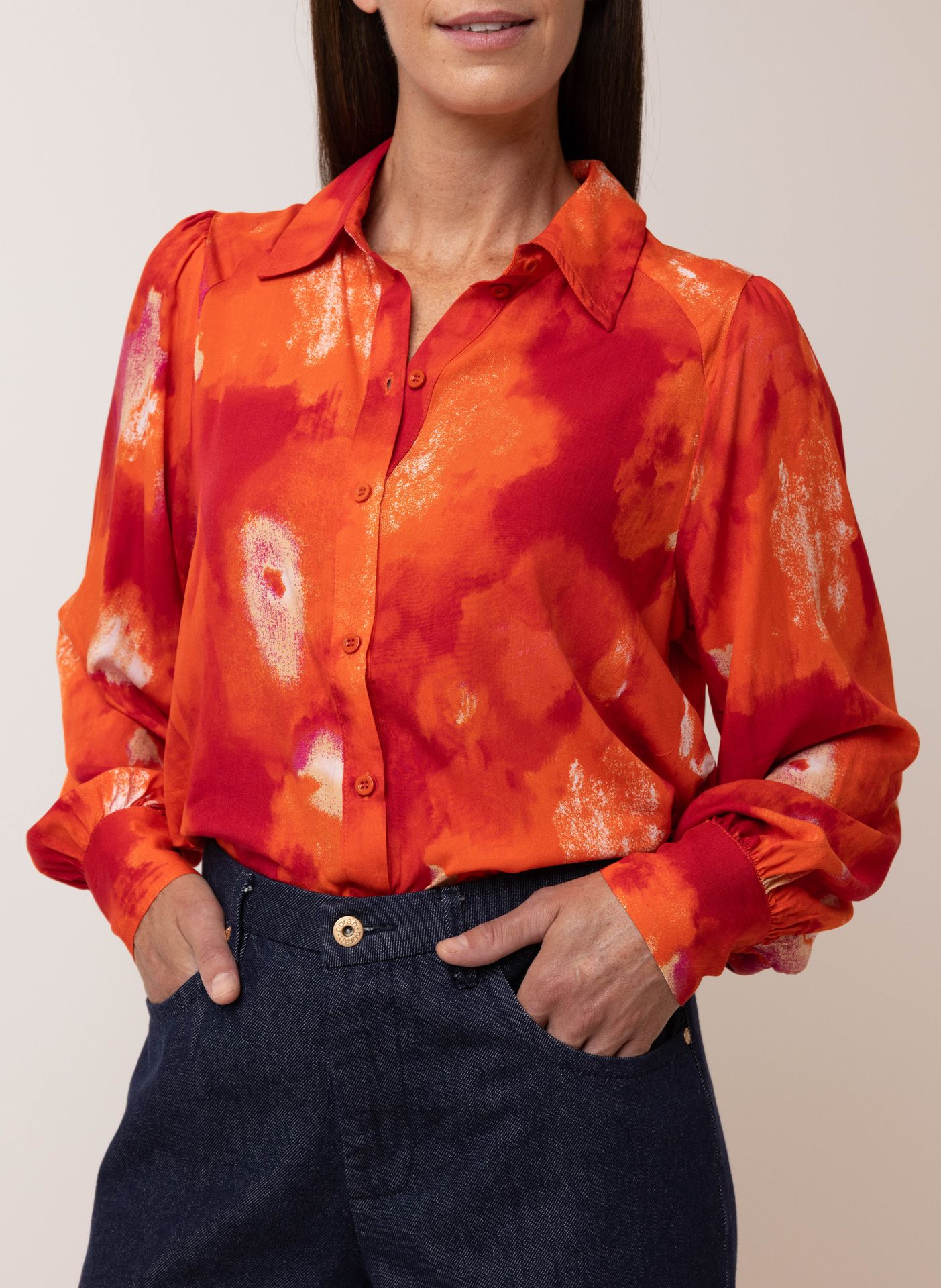 Norah Meerkleurige blouse pink/orange 215001-937