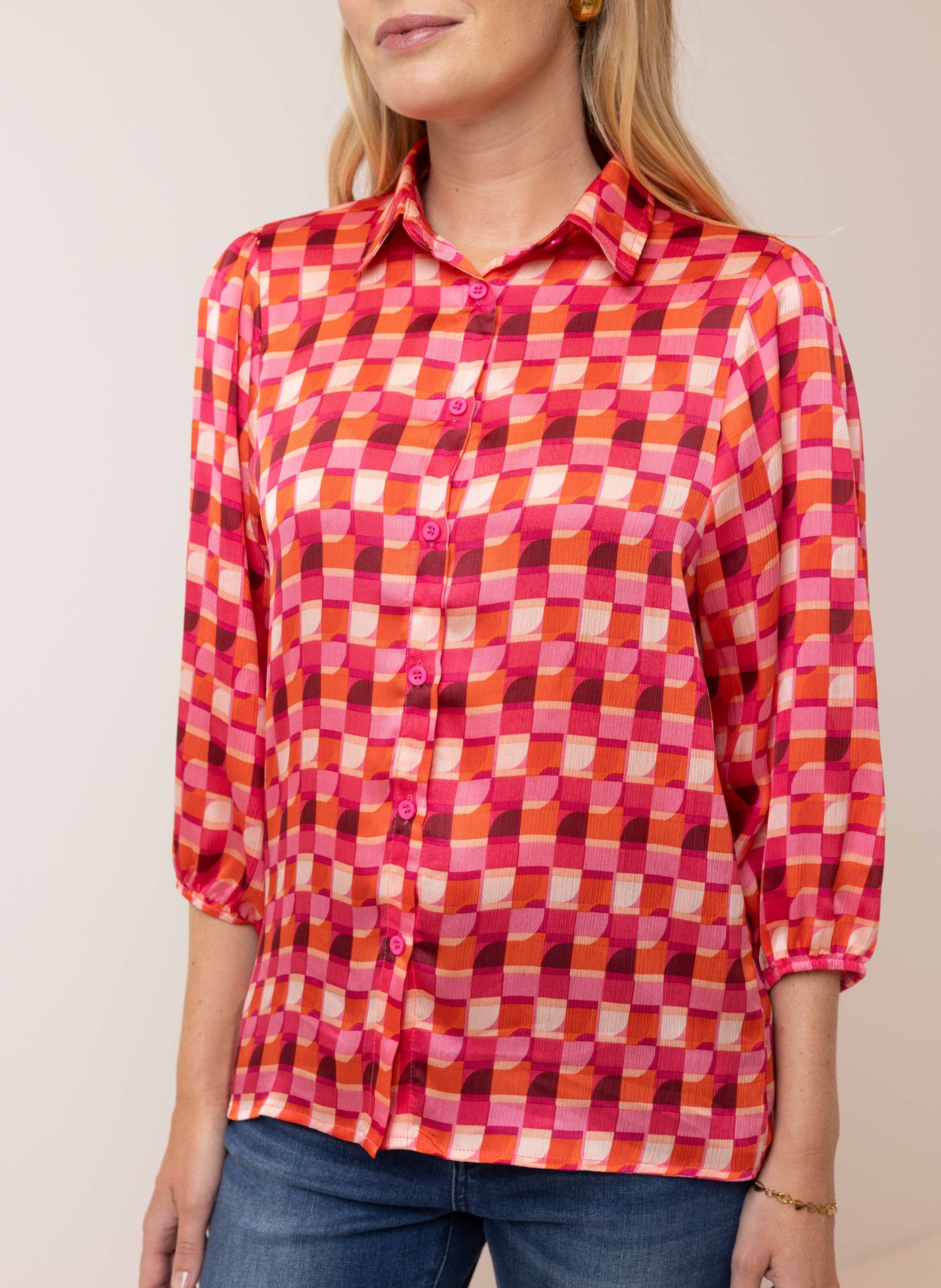 Norah Meerkleurige blouse red/pink 214998-639