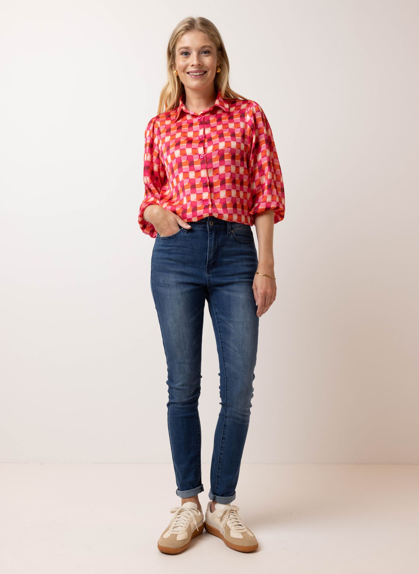 Norah Meerkleurige blouse red/pink 214998-639