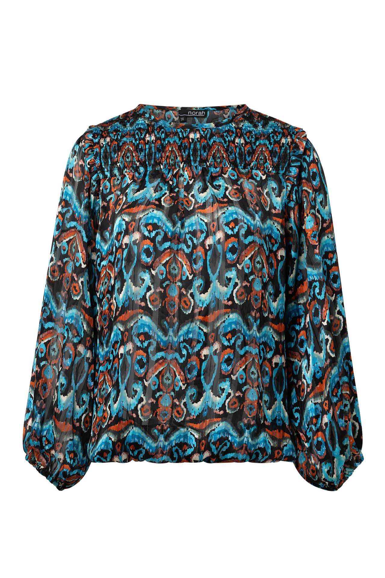 Norah Meerkleurige blouse turquoise multicolor 215087-474