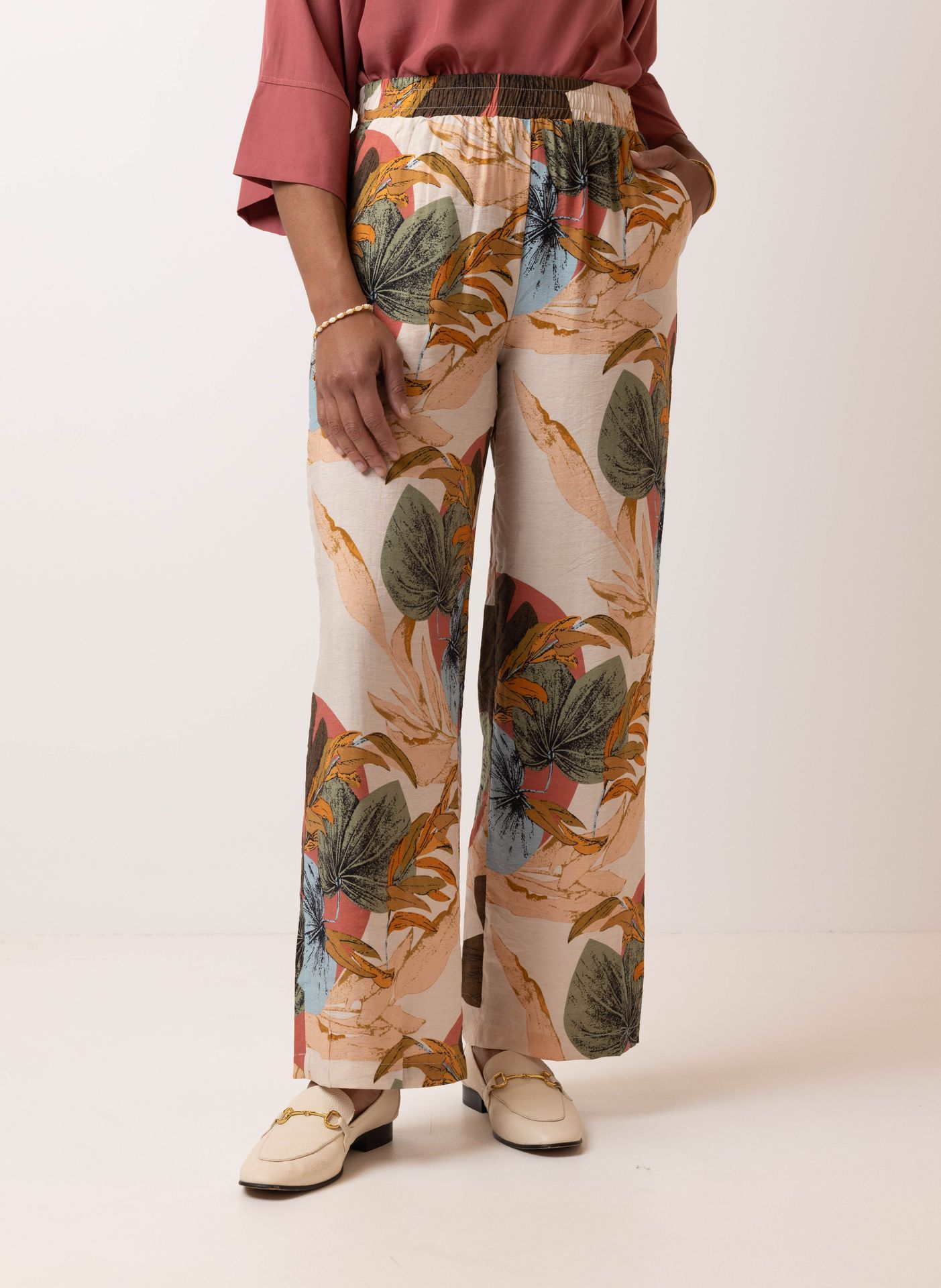 Norah Meerkleurige pantalon sand multicolor 214772-121