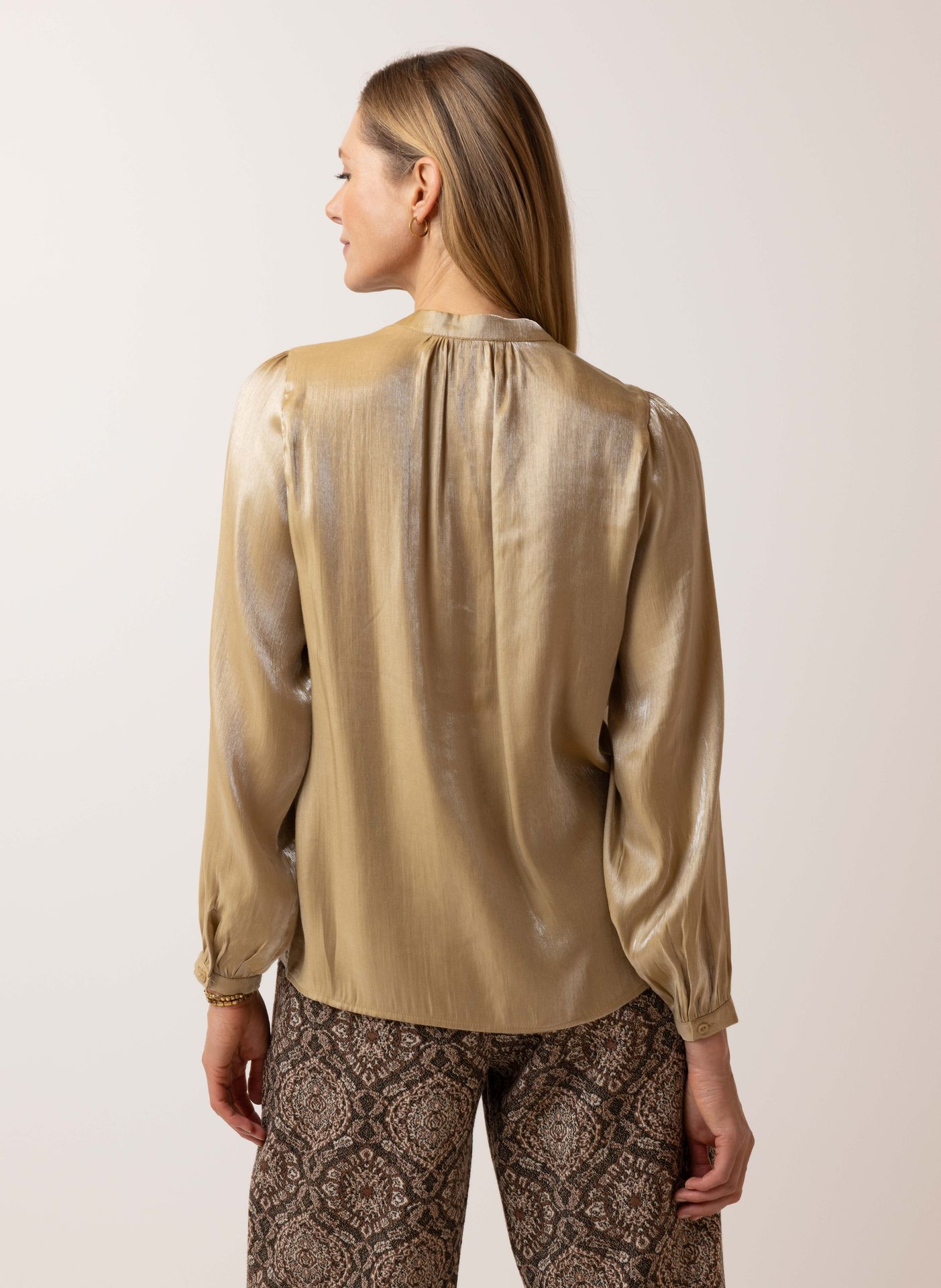 Norah Metallic blouse sand 215470-110