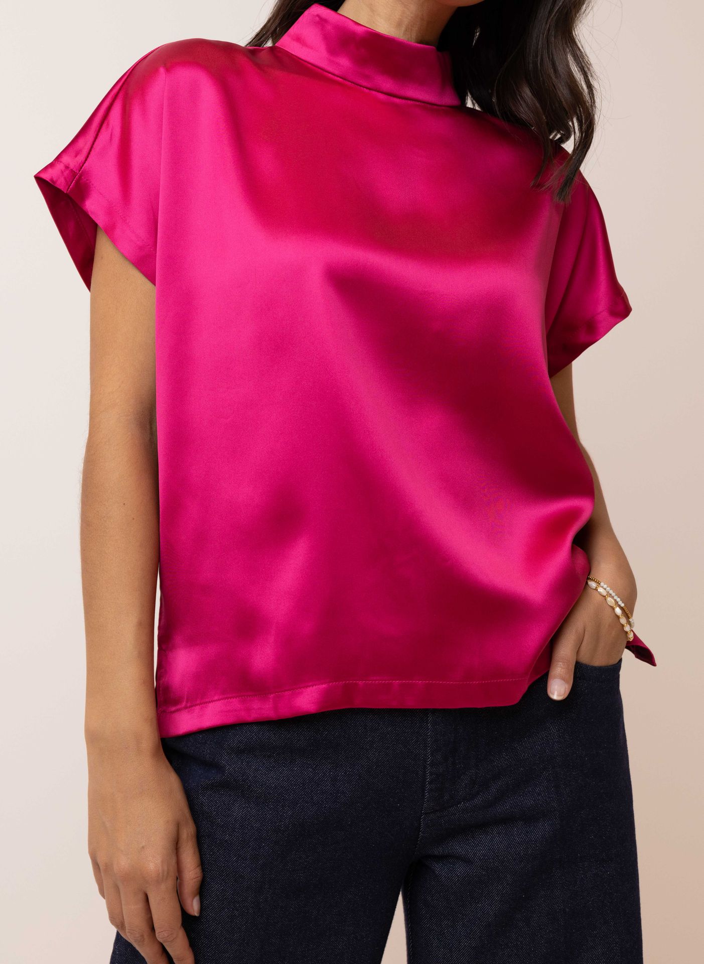 Norah Metallic fuchsia blouse fuchsia 215042-953