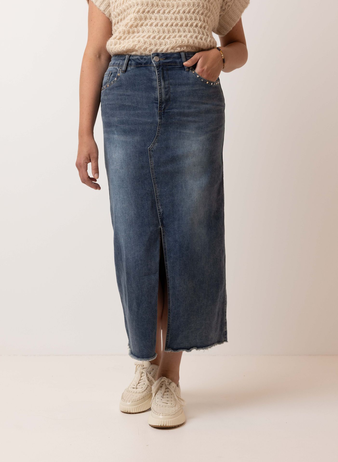 Norah Midi denim rok denim blue 215054-472