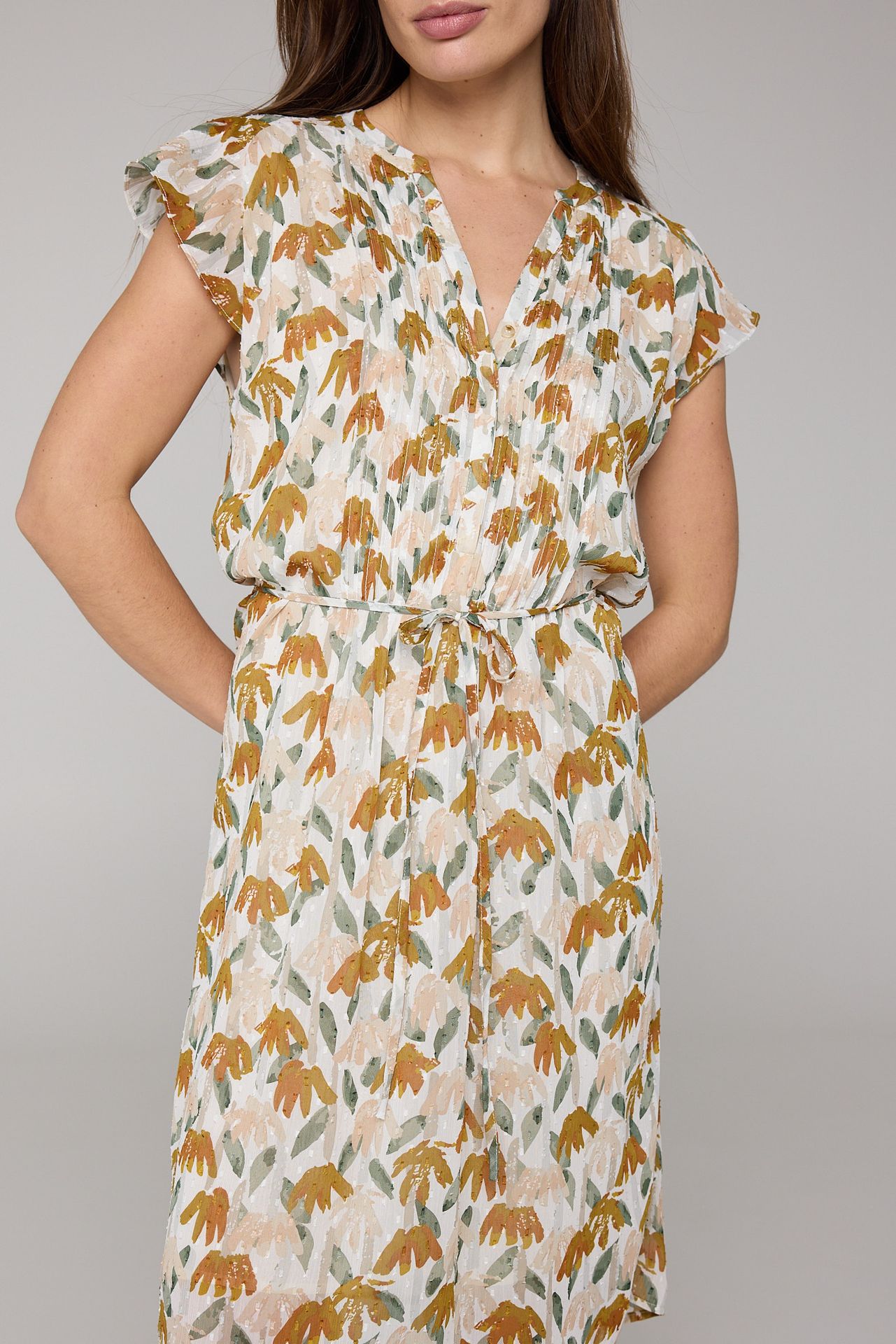 Norah Midi jurk botanisch multicolor 213980-002