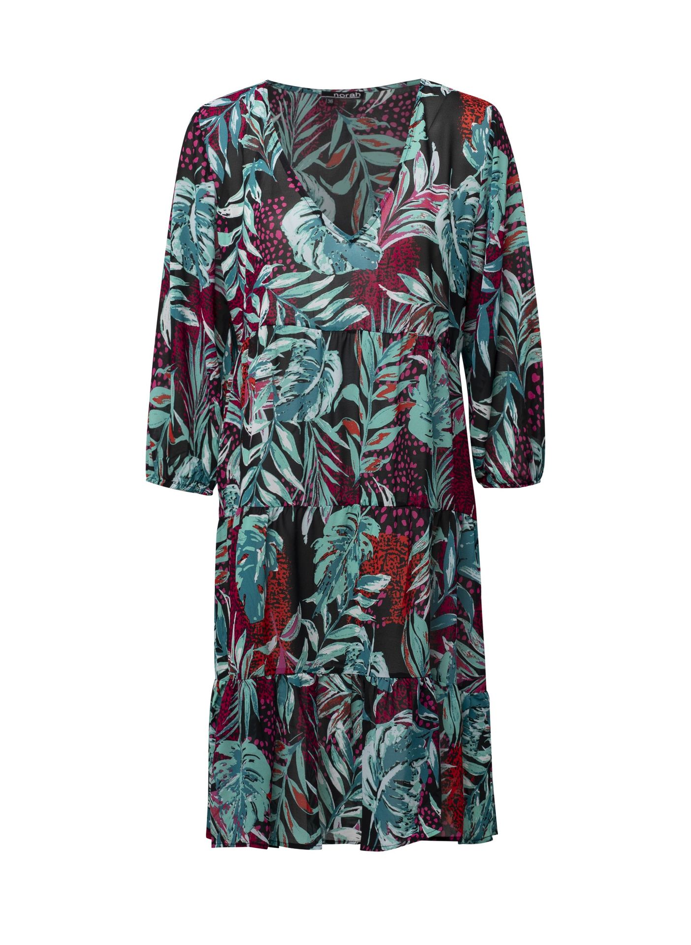 Norah Midi jurk meerkleurig fuchsia multicolor 213005-957