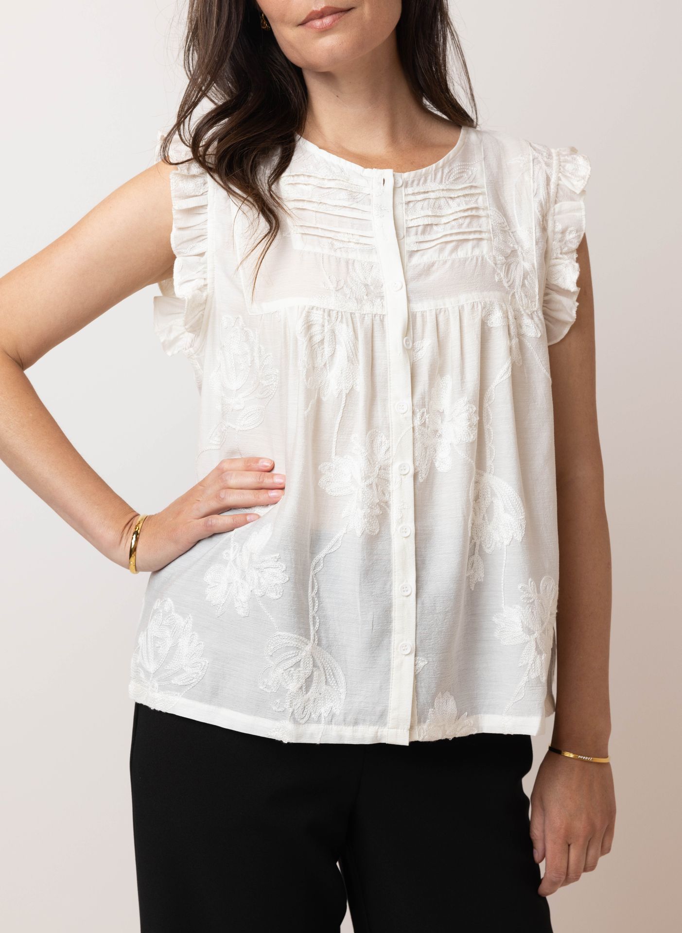 Norah Off white blouse ecru 214845-102