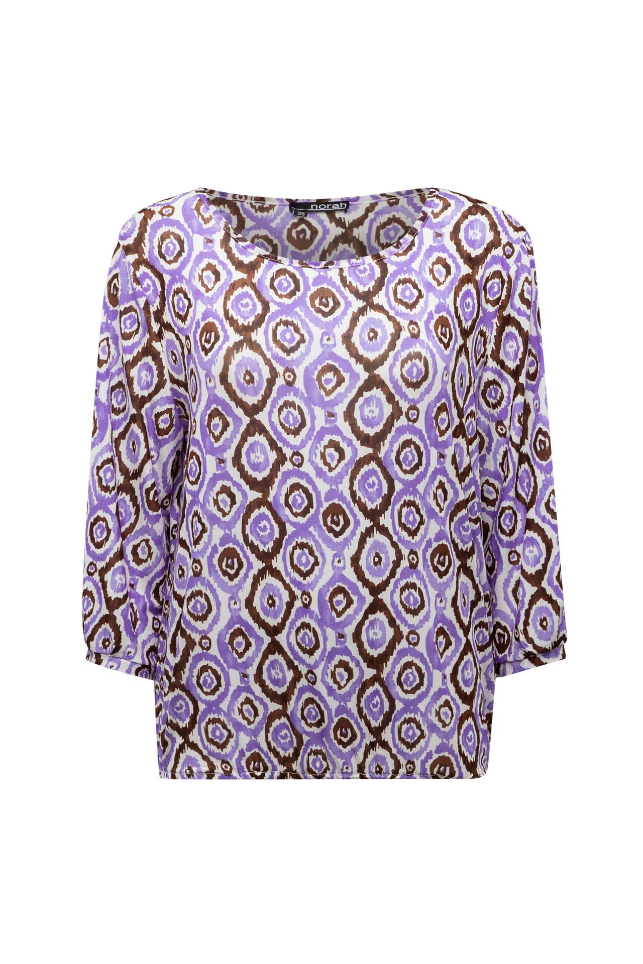 Norah Paars shirt met grafische print brown/purple 213556-238