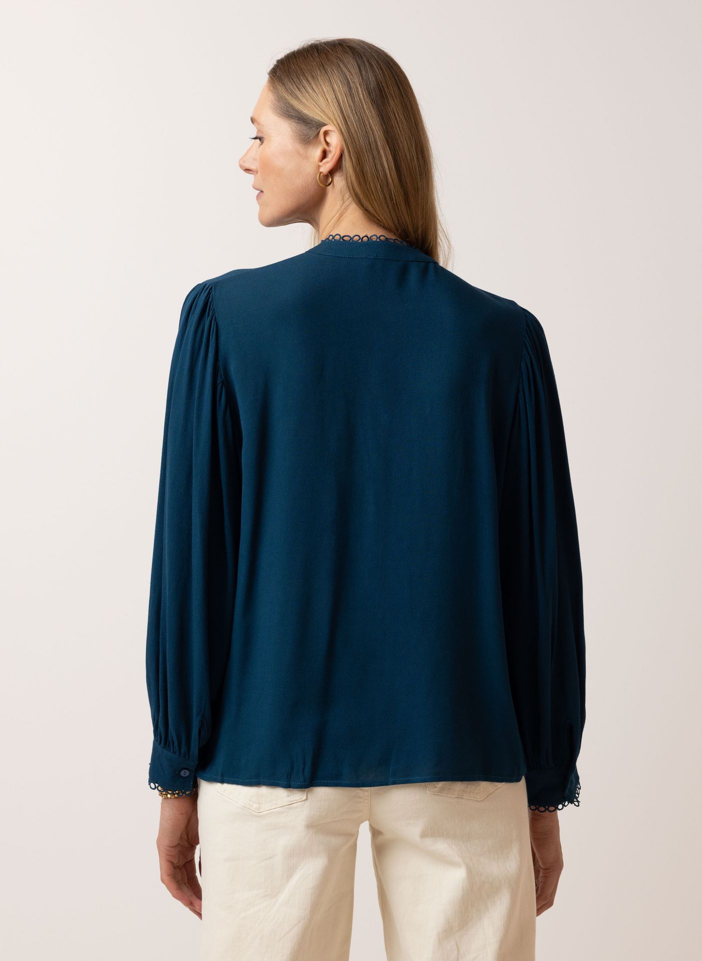 Norah Petrol blouse petrol blue 215494-495