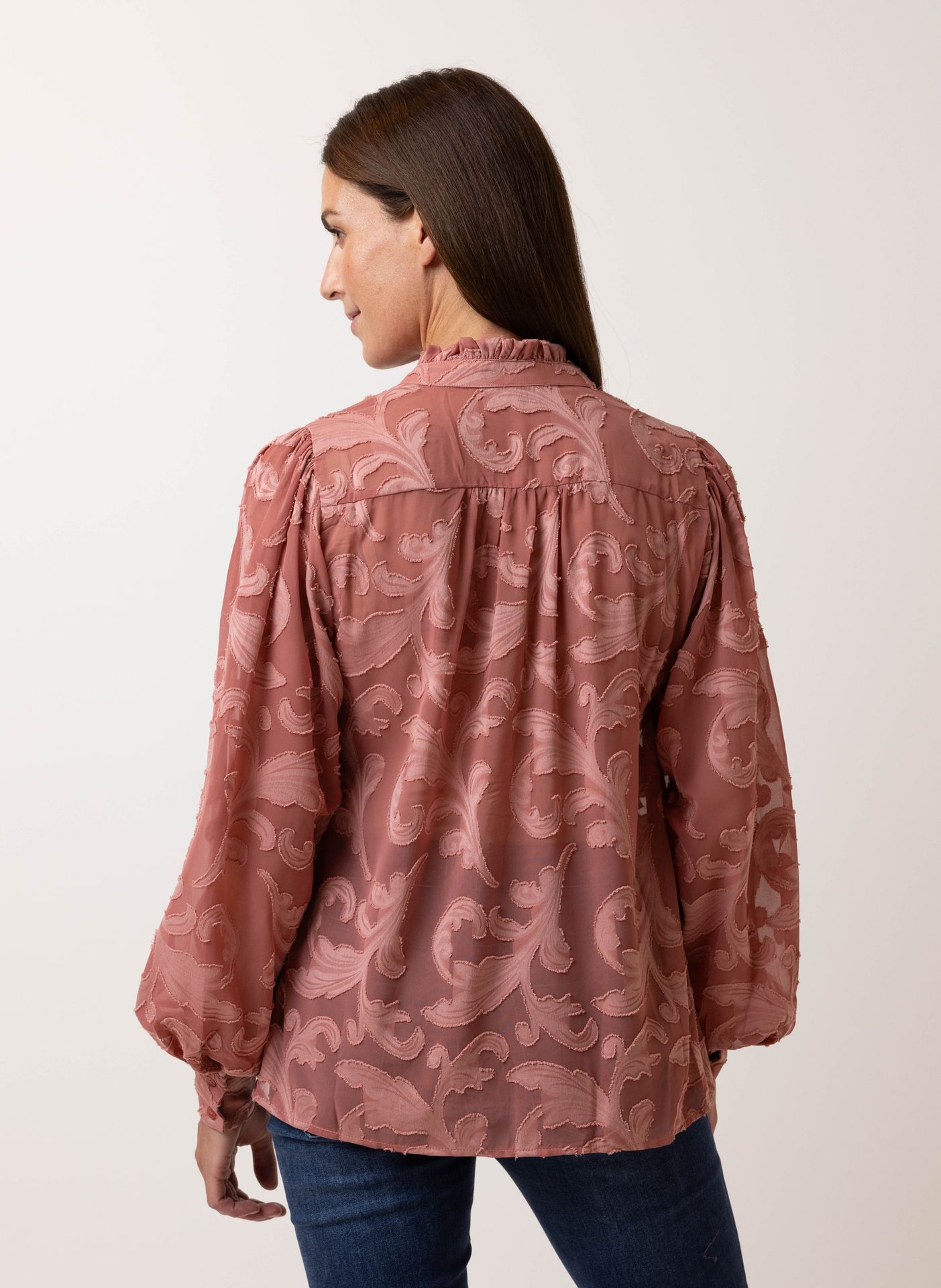 Norah Roze blouse dark rose 215323-998