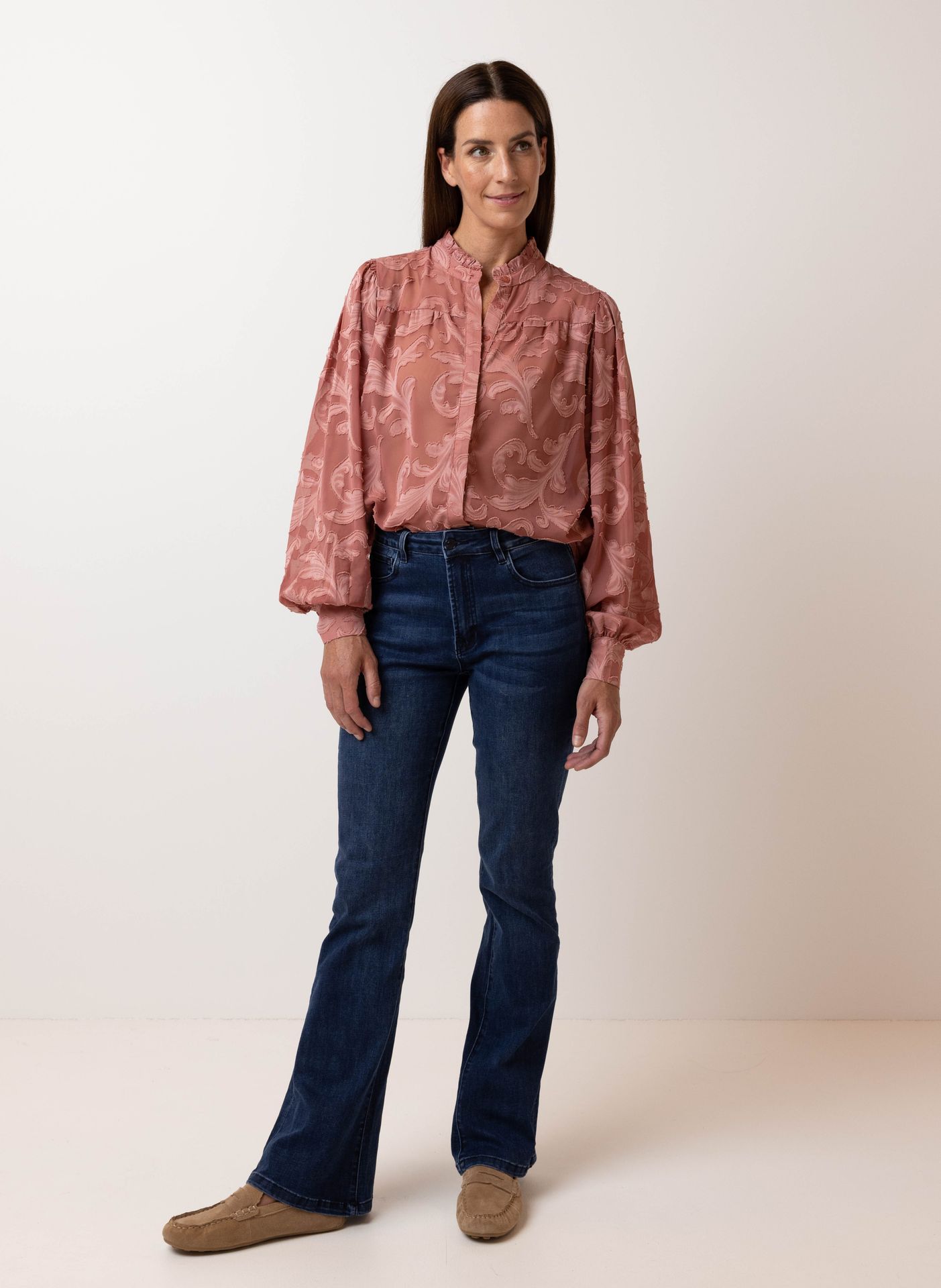 Norah Roze blouse dark rose 215323-998