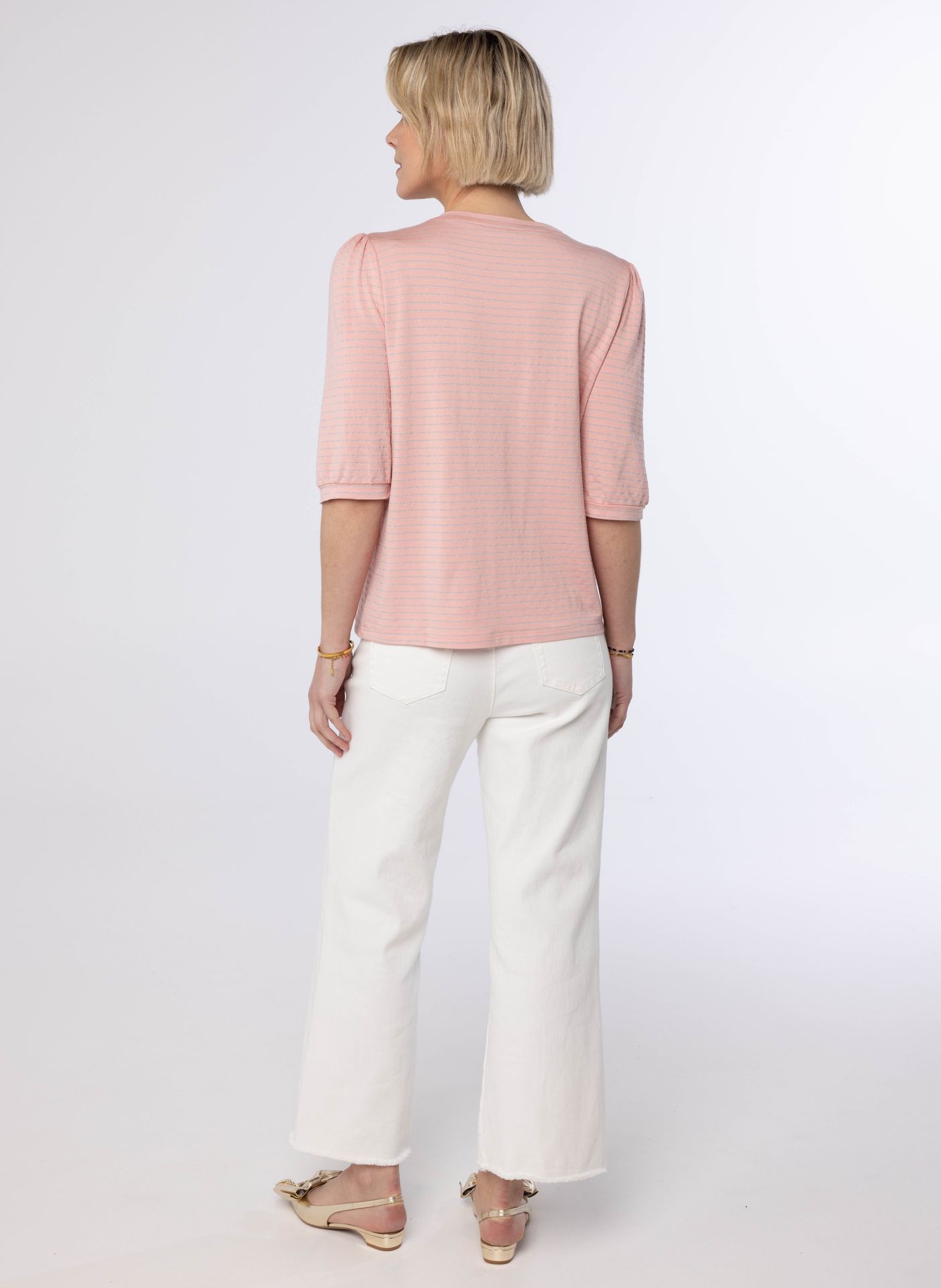 Norah Roze blouse met glitters blush 213533-905