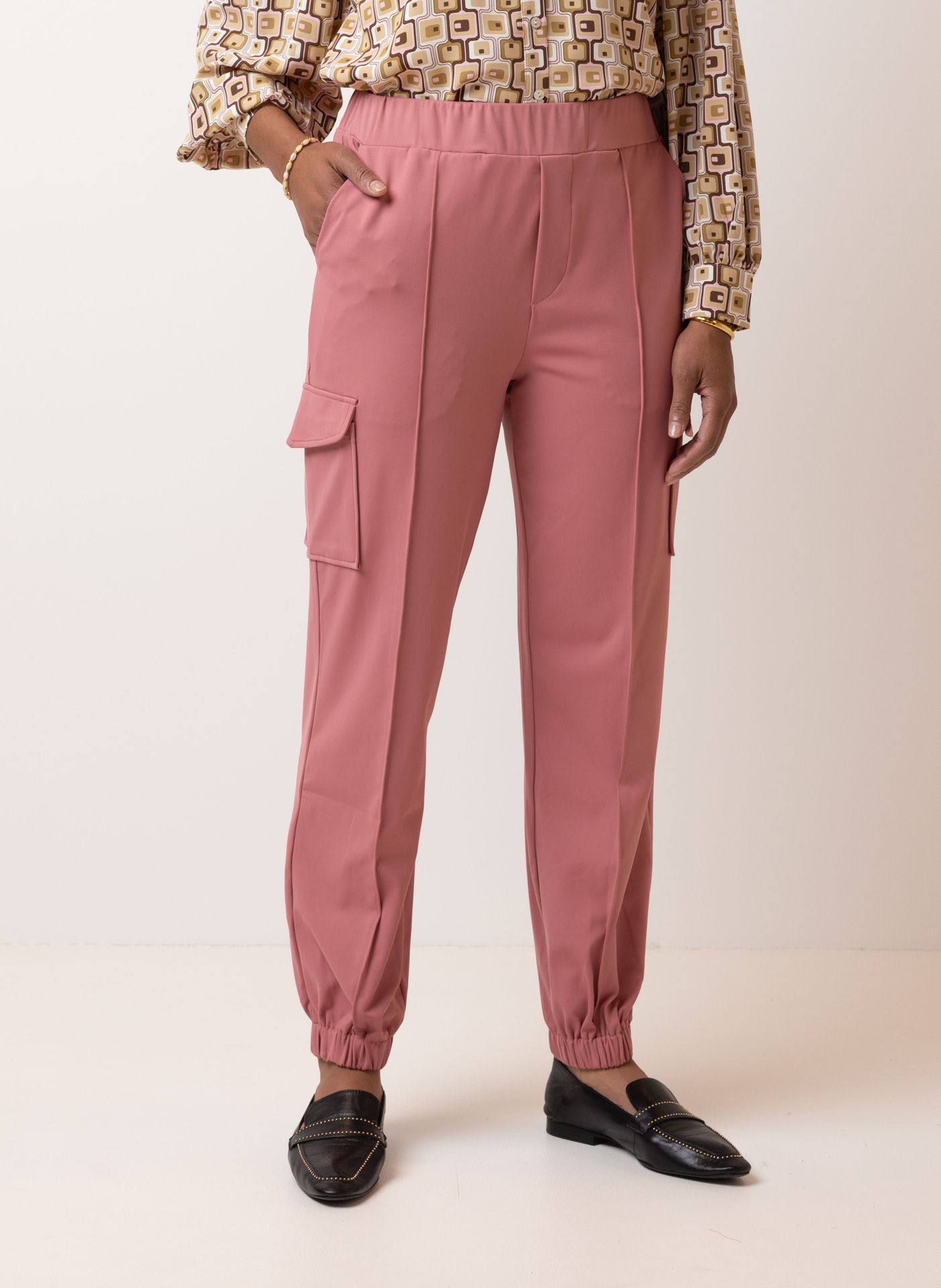 Norah Roze cargo broek blush 213991-905