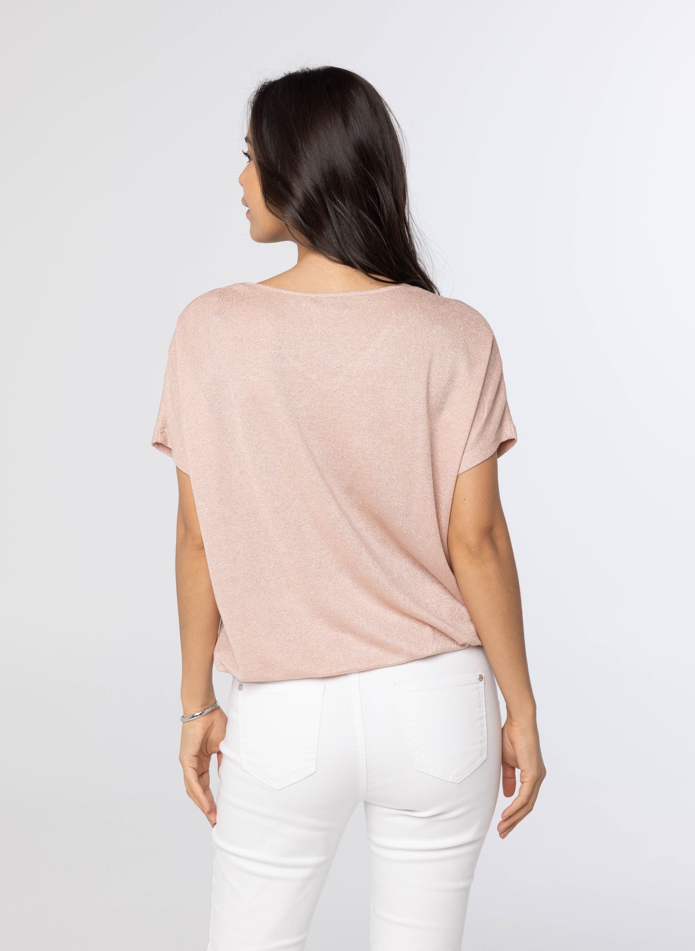 Norah Roze shirt met glitters rose 213834-907