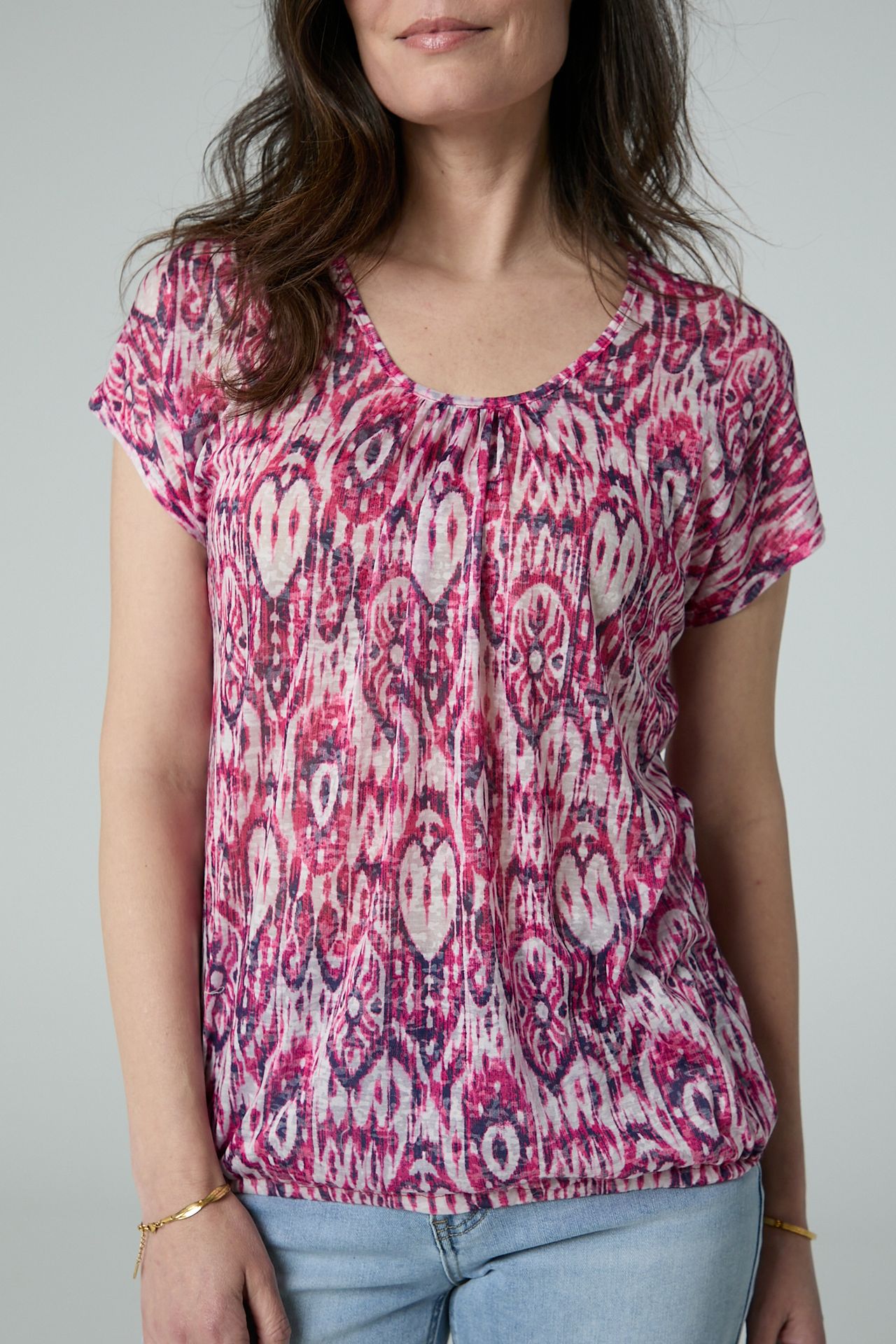 Norah Roze shirt pink/white 213801-931