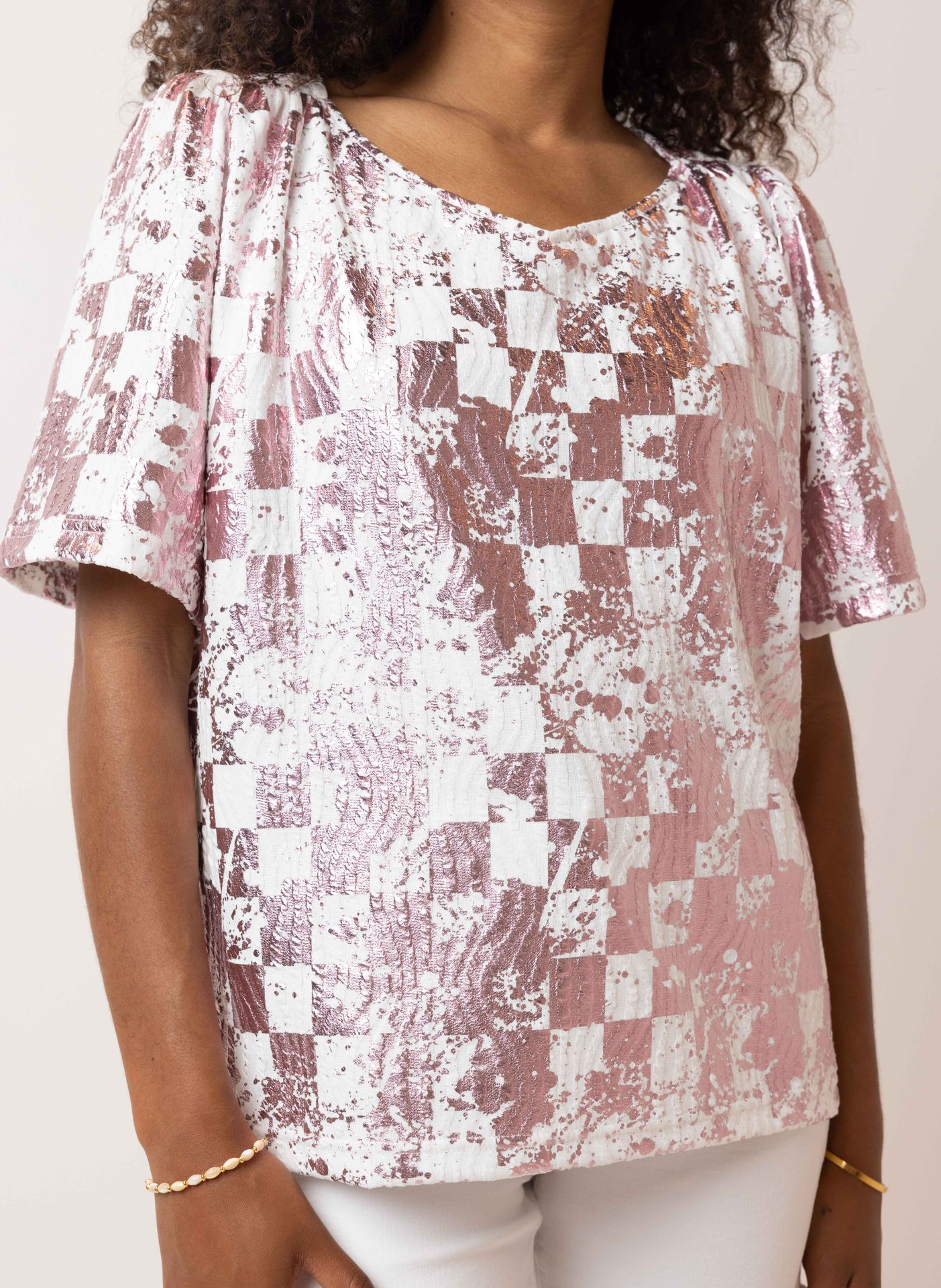 Norah Roze shirt pink/white 215044-931