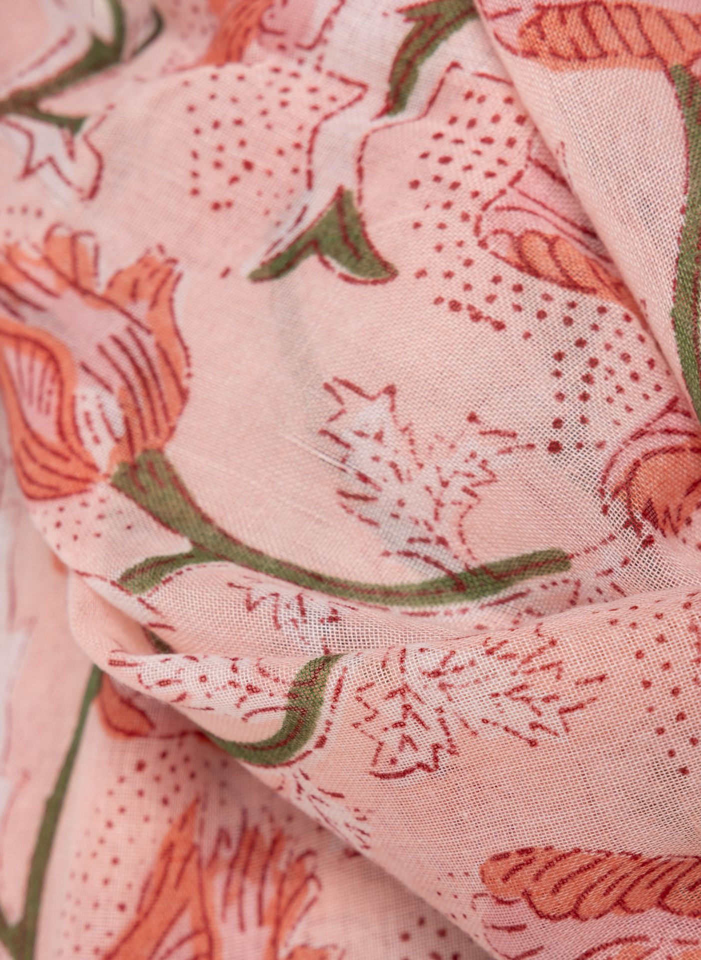 Norah Roze sjaal botanisch pink multicolor 214406-920