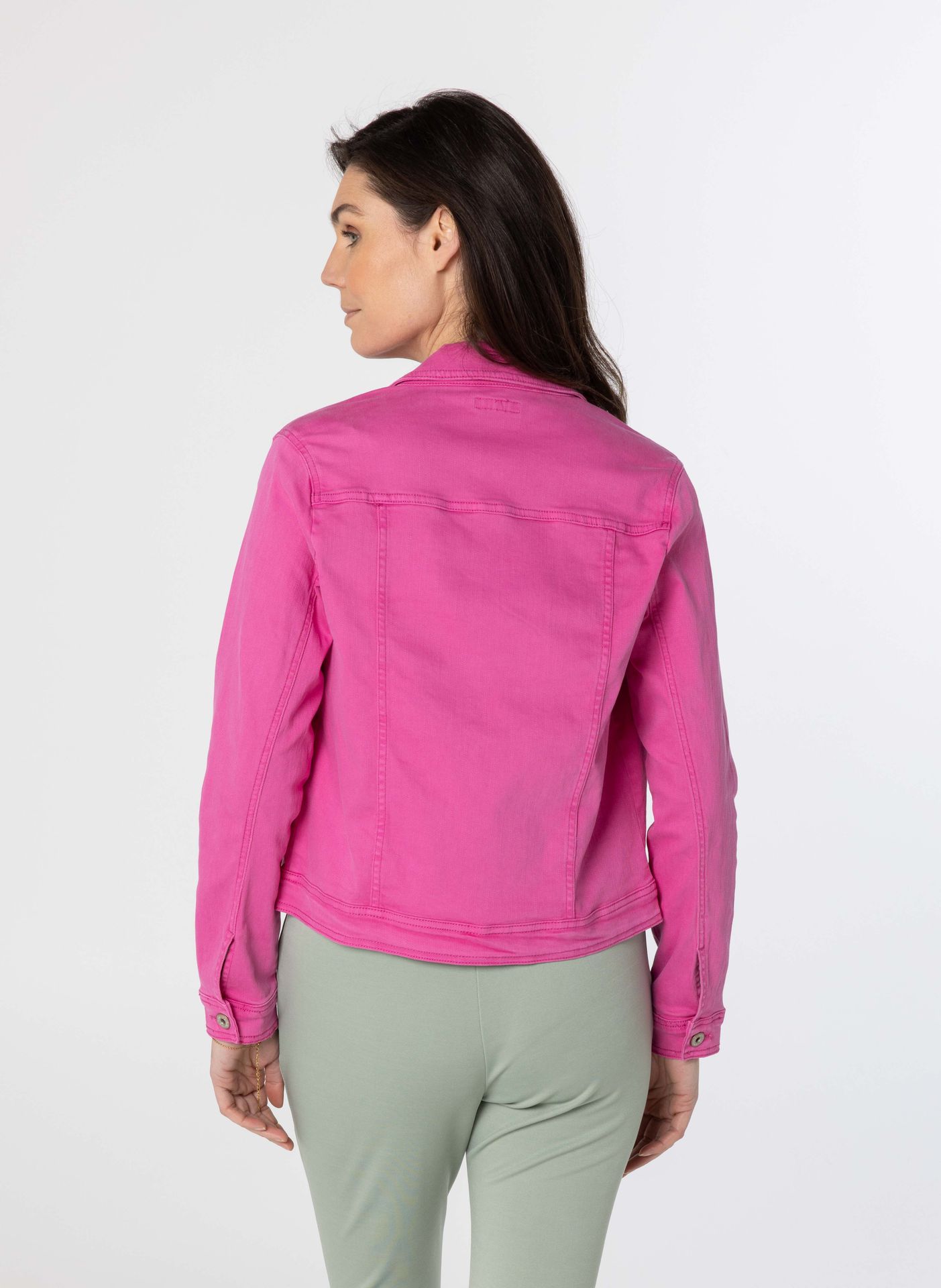 Norah Roze spijkerjacket van katoenmix pink 212557-900