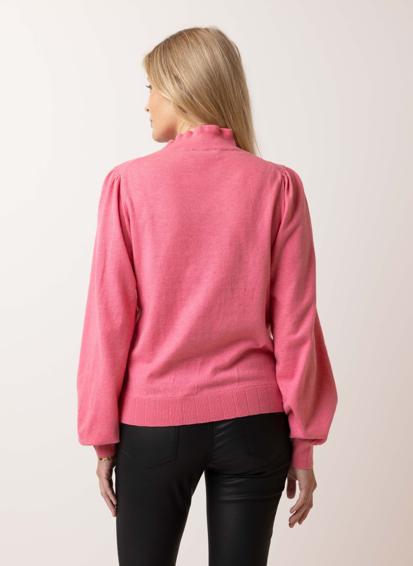 Norah Roze trui met ruches pink 215077-900