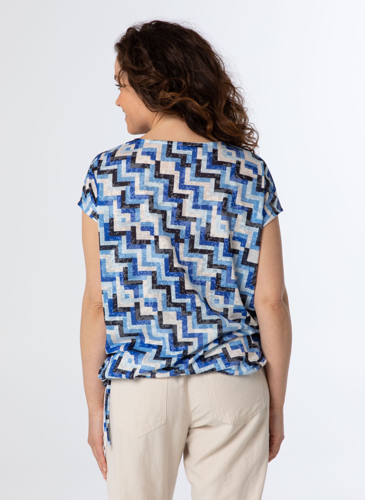 Norah Shirt blauw multi cobalt multicolor 213037-469