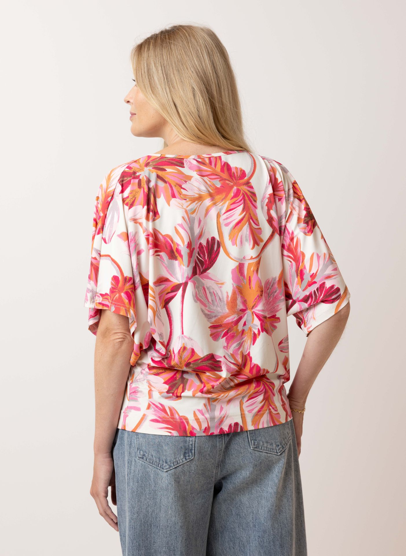 Norah Shirt botanische print pink multicolor 215014-920