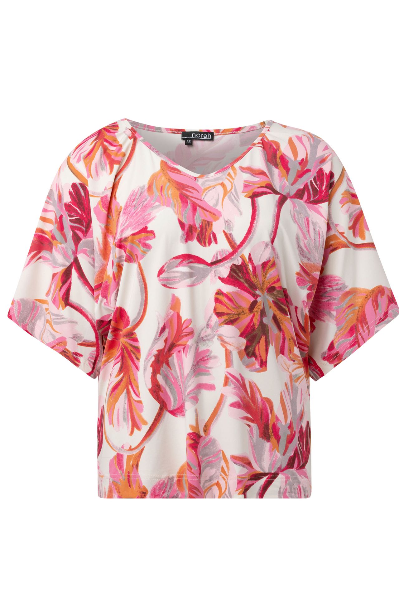 Norah Shirt botanische print pink multicolor 215014-920