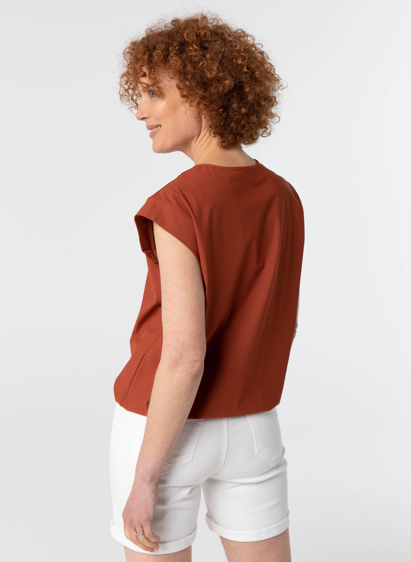 Norah Shirt bruin travelstof brown 212565-200